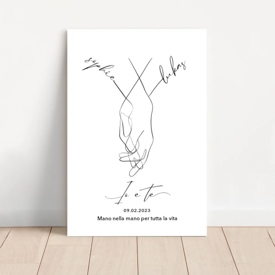 Tela personalizzata “Io e te”