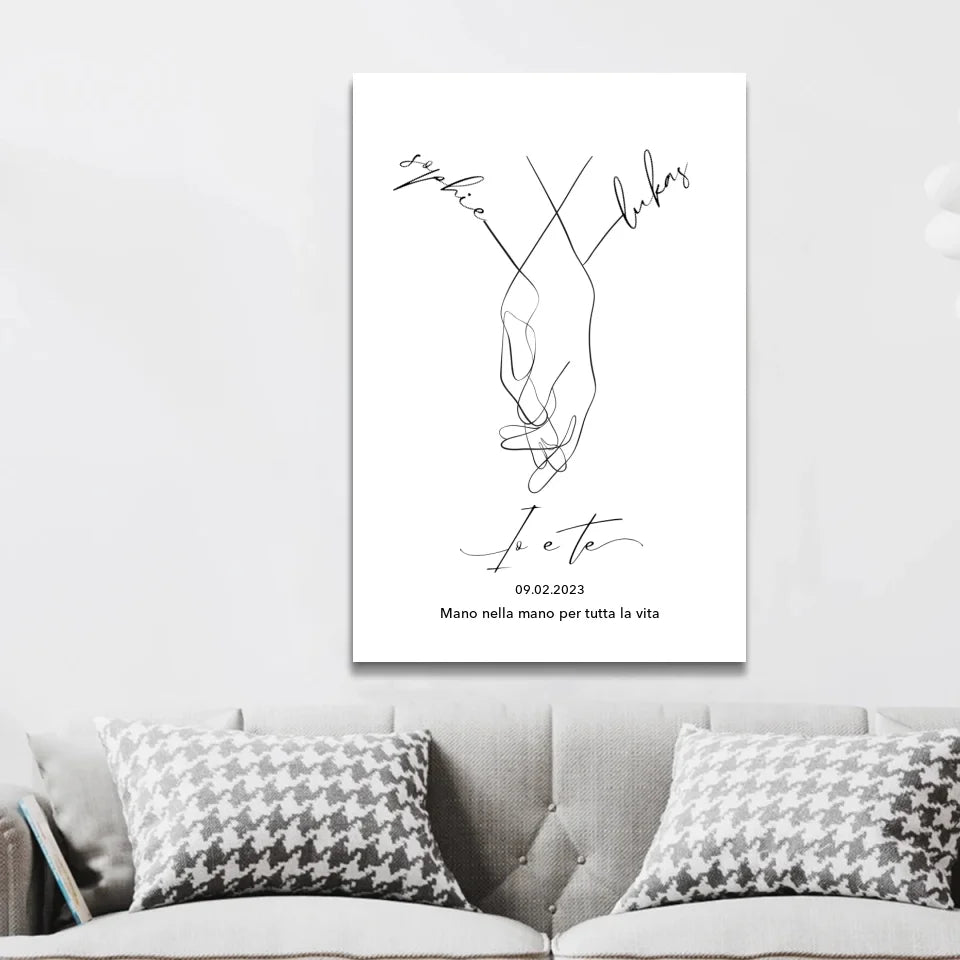 Tela personalizzata “Io e te”