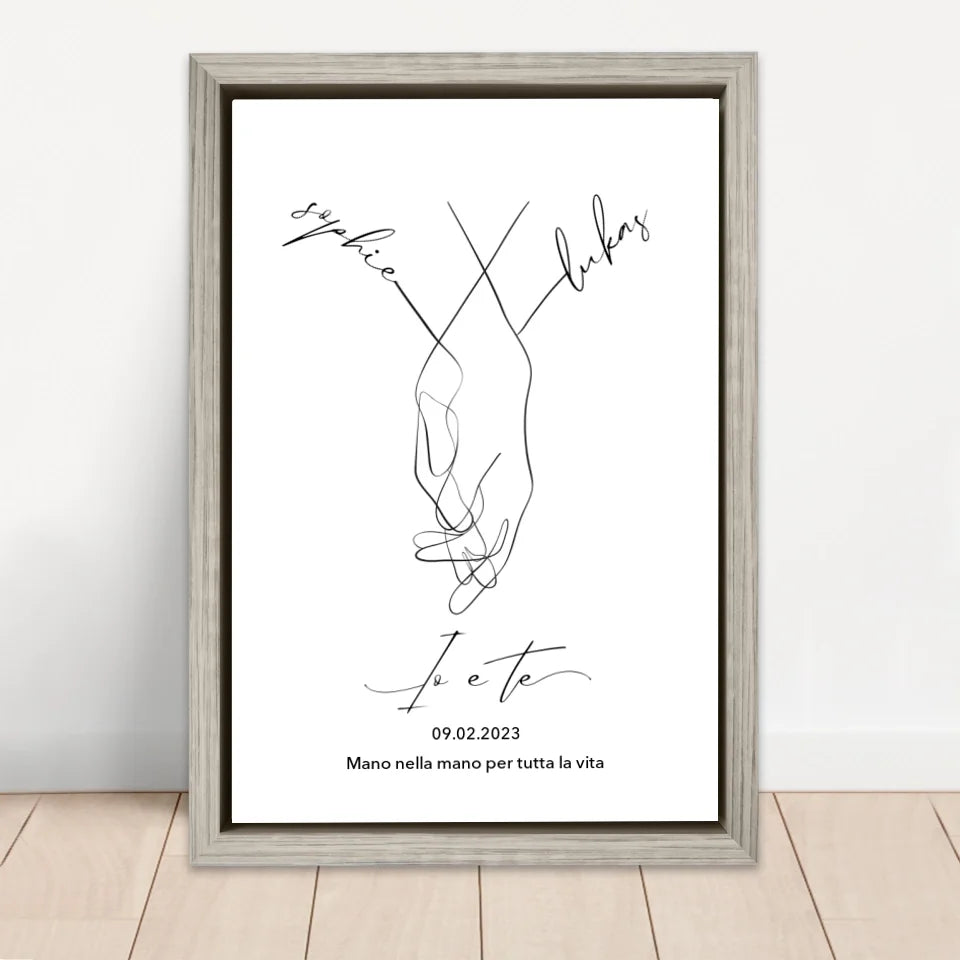 Tela personalizzata “Io e te”