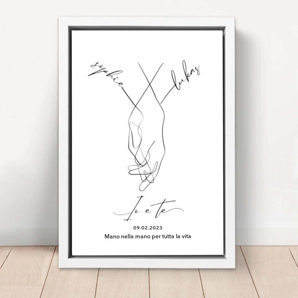 Tela personalizzata “Io e te”