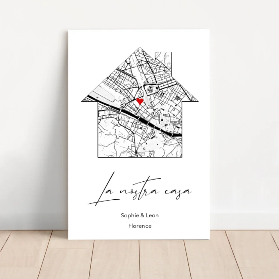 Tela personalizzata “La nostra casa”
