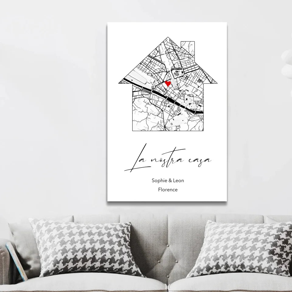 Tela personalizzata “La nostra casa”