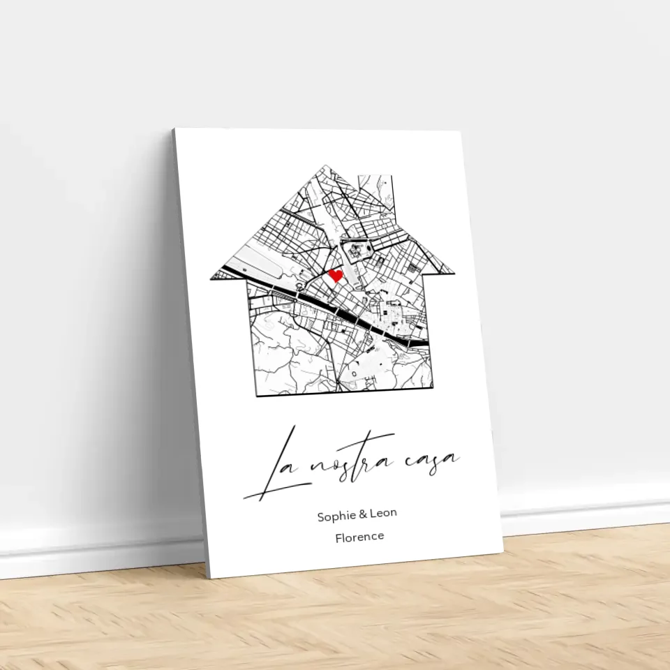 Tela personalizzata “La nostra casa”