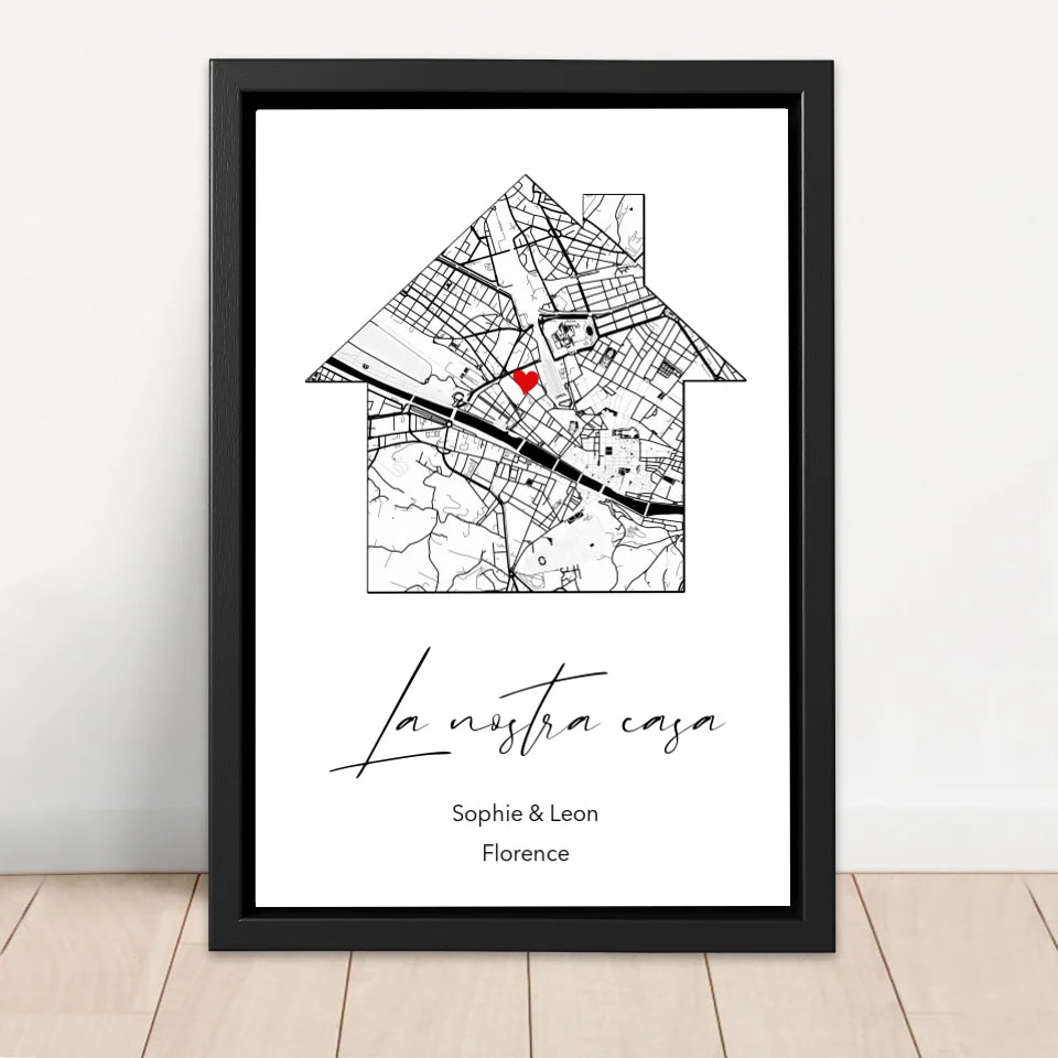 Tela personalizzata “La nostra casa”