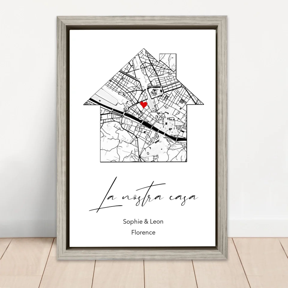 Tela personalizzata “La nostra casa”