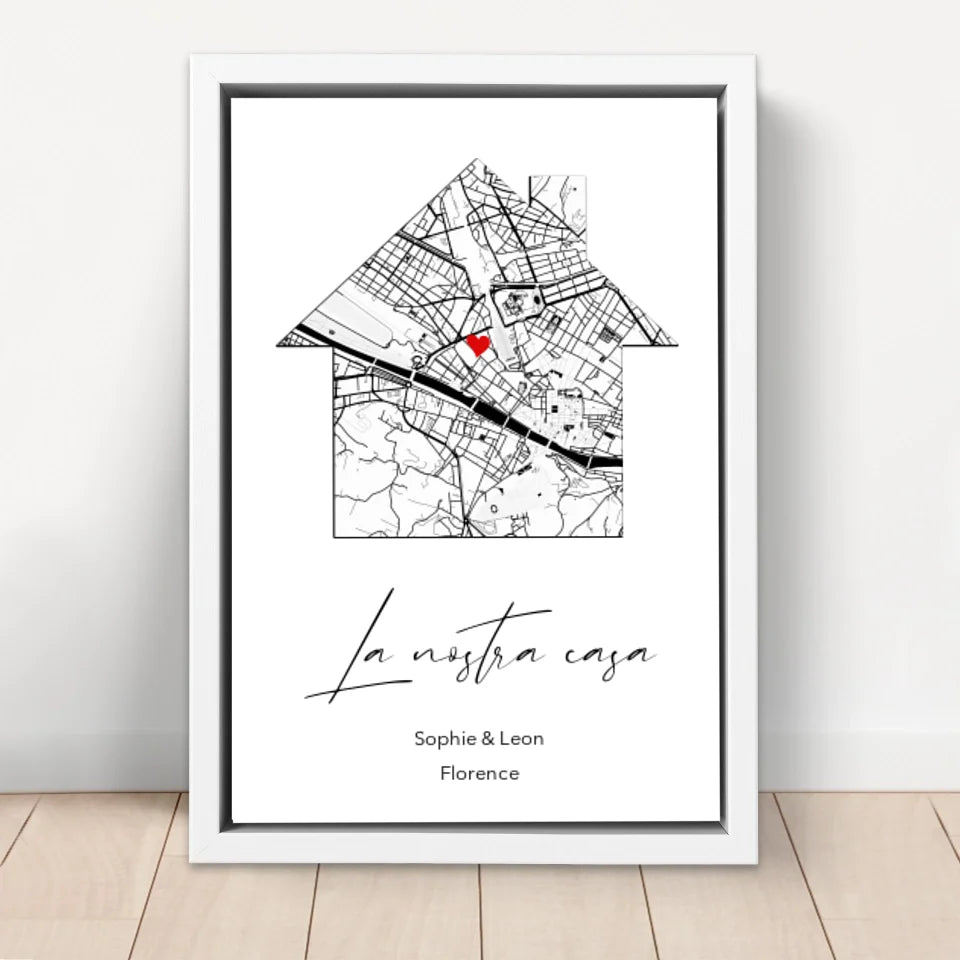 Tela personalizzata “La nostra casa”