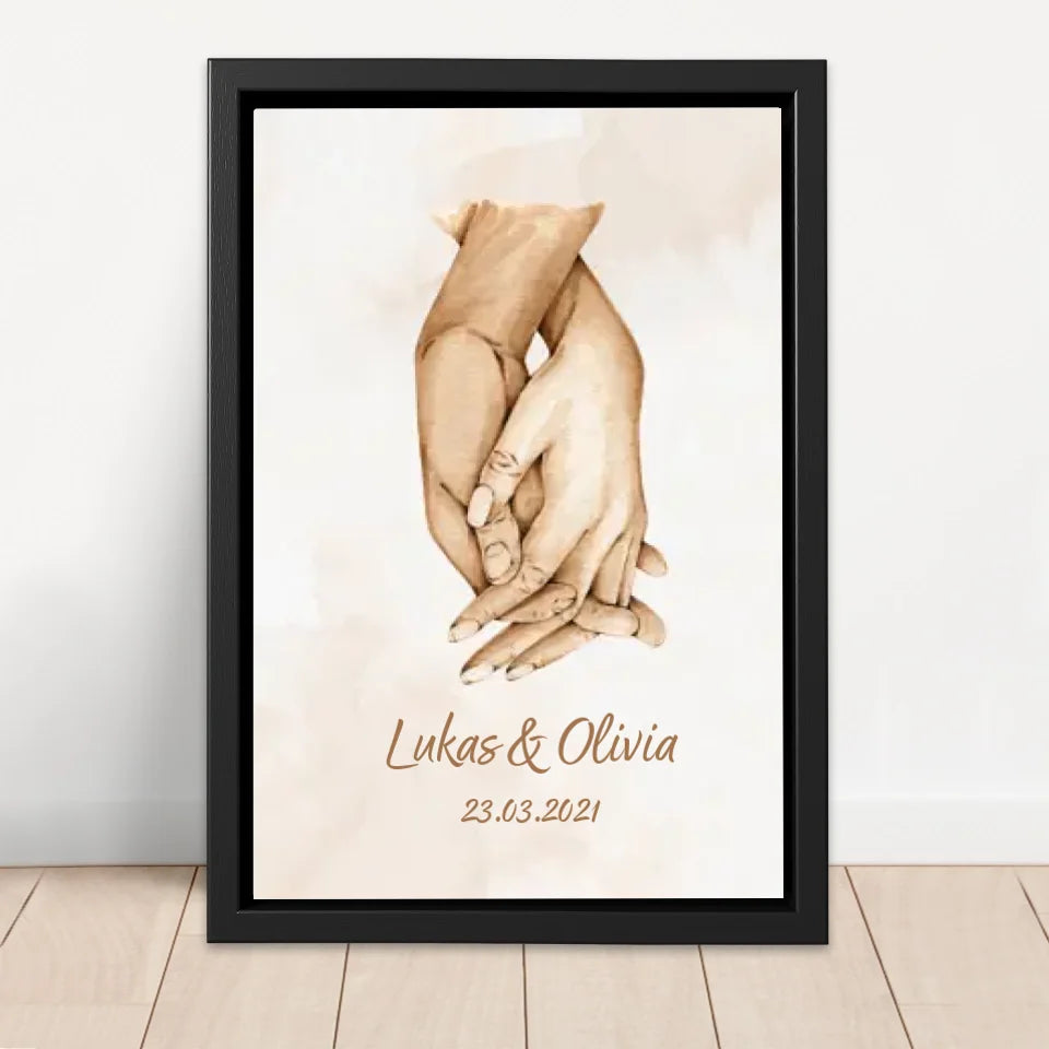 Tela personalizzata “Mano nella mano”