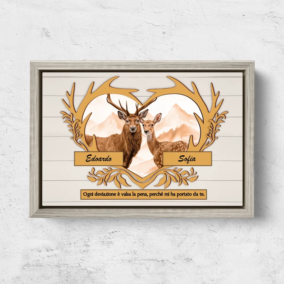 Tela personalizzata “Ogni deviazione è valsa la pena”