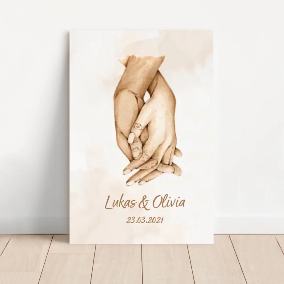 Tela personalizzata “Mano nella mano”
