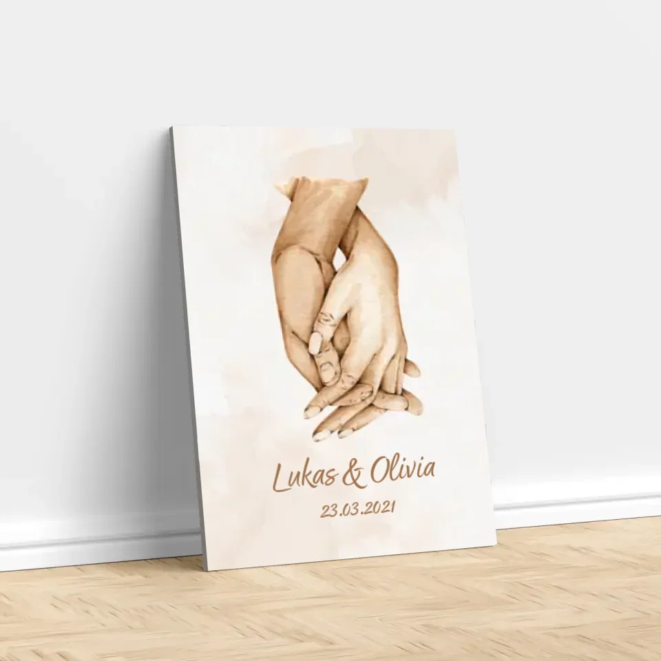 Tela personalizzata “Mano nella mano”