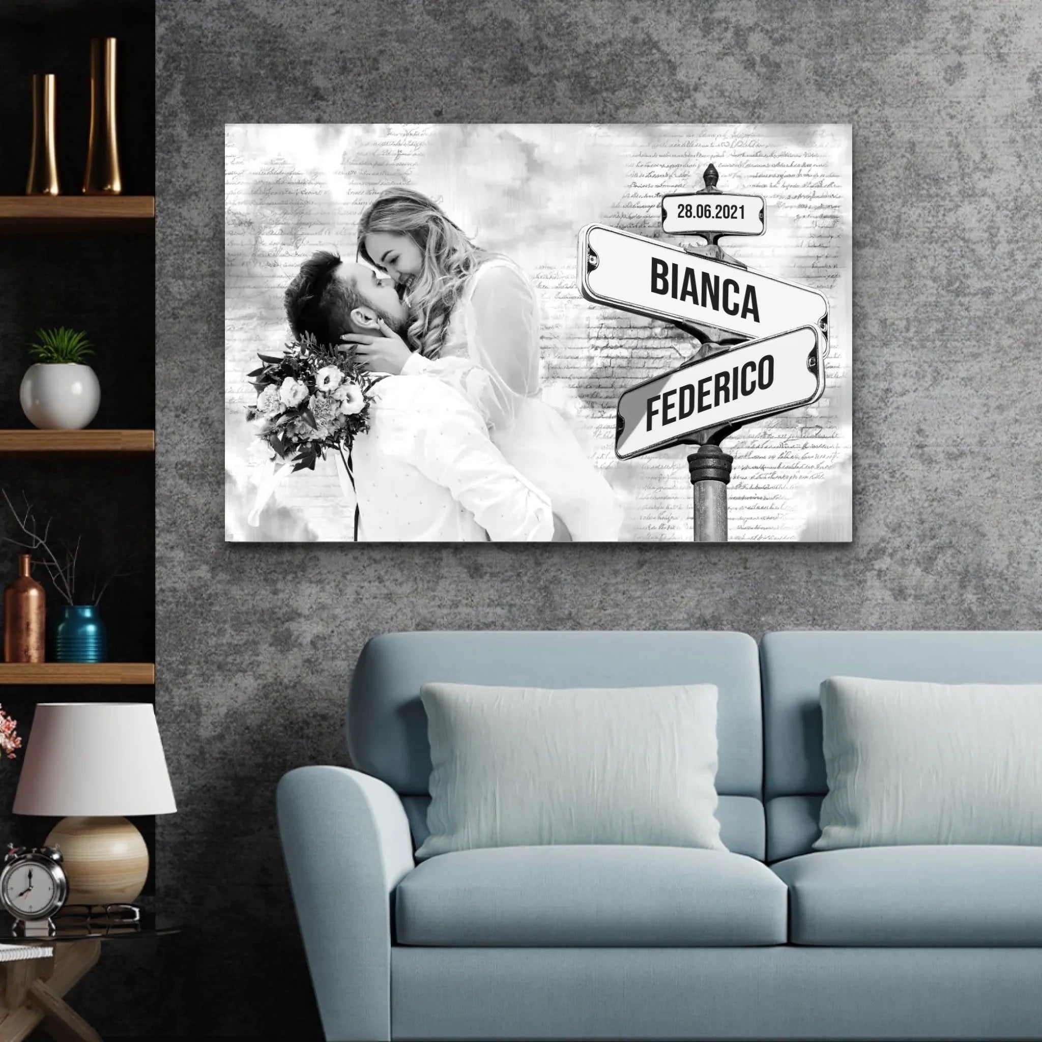 Tela personalizzata “Cartello stradale con foto personalizzata”