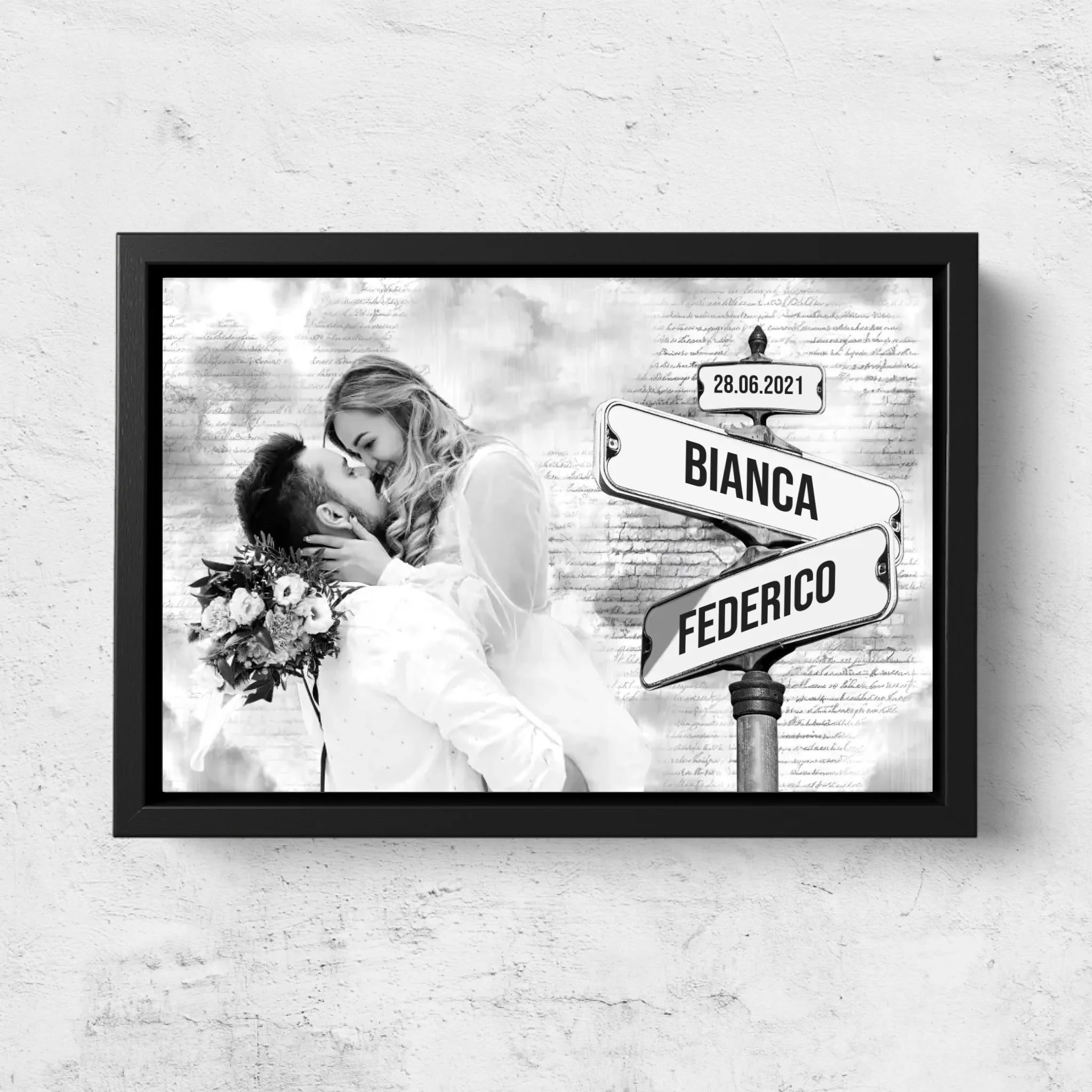 Tela personalizzata “Cartello stradale con foto personalizzata”