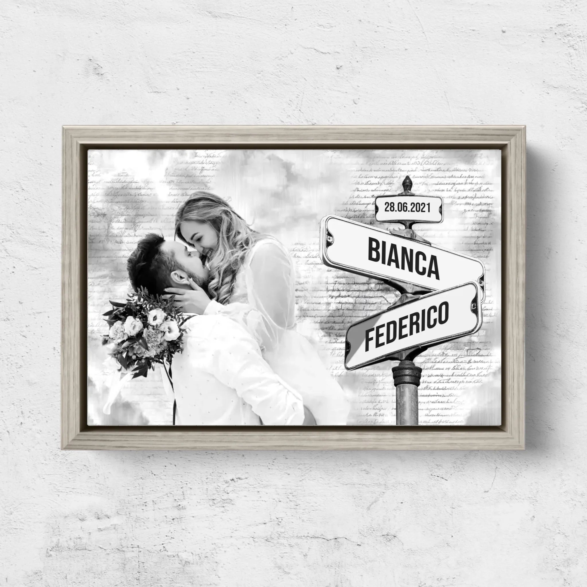 Tela personalizzata “Cartello stradale con foto personalizzata”