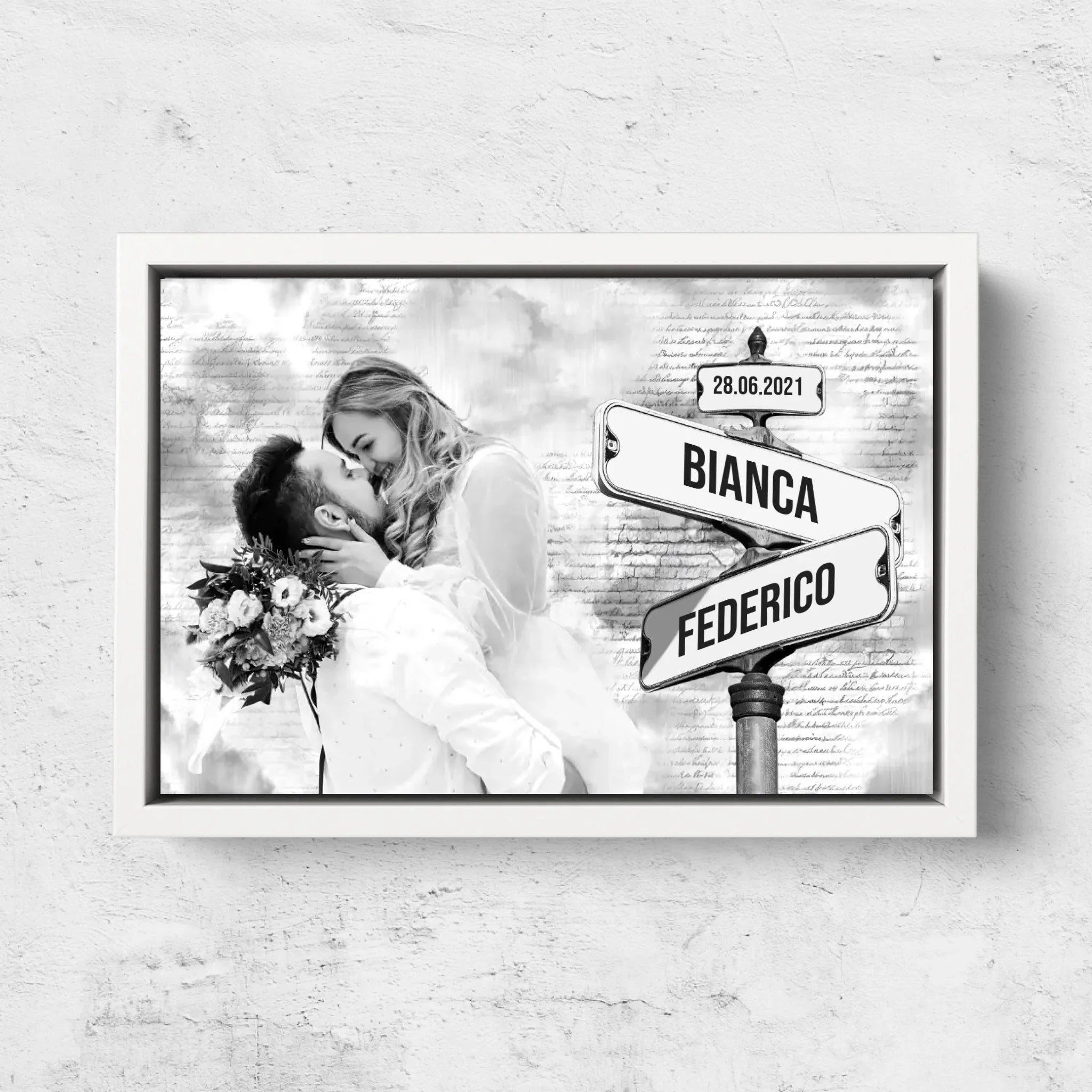 Tela personalizzata “Cartello stradale con foto personalizzata”