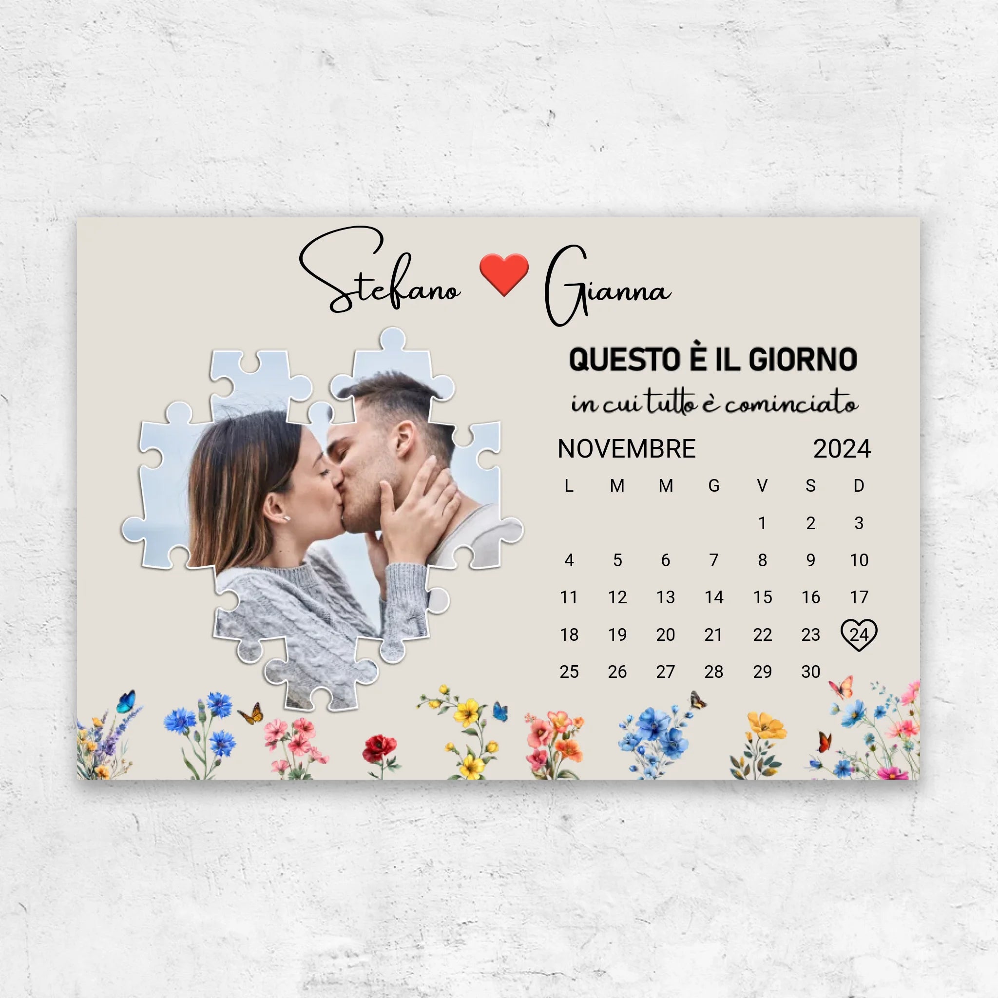 Tela personalizzata “Questo è il giorno in cui tutto è cominciato”