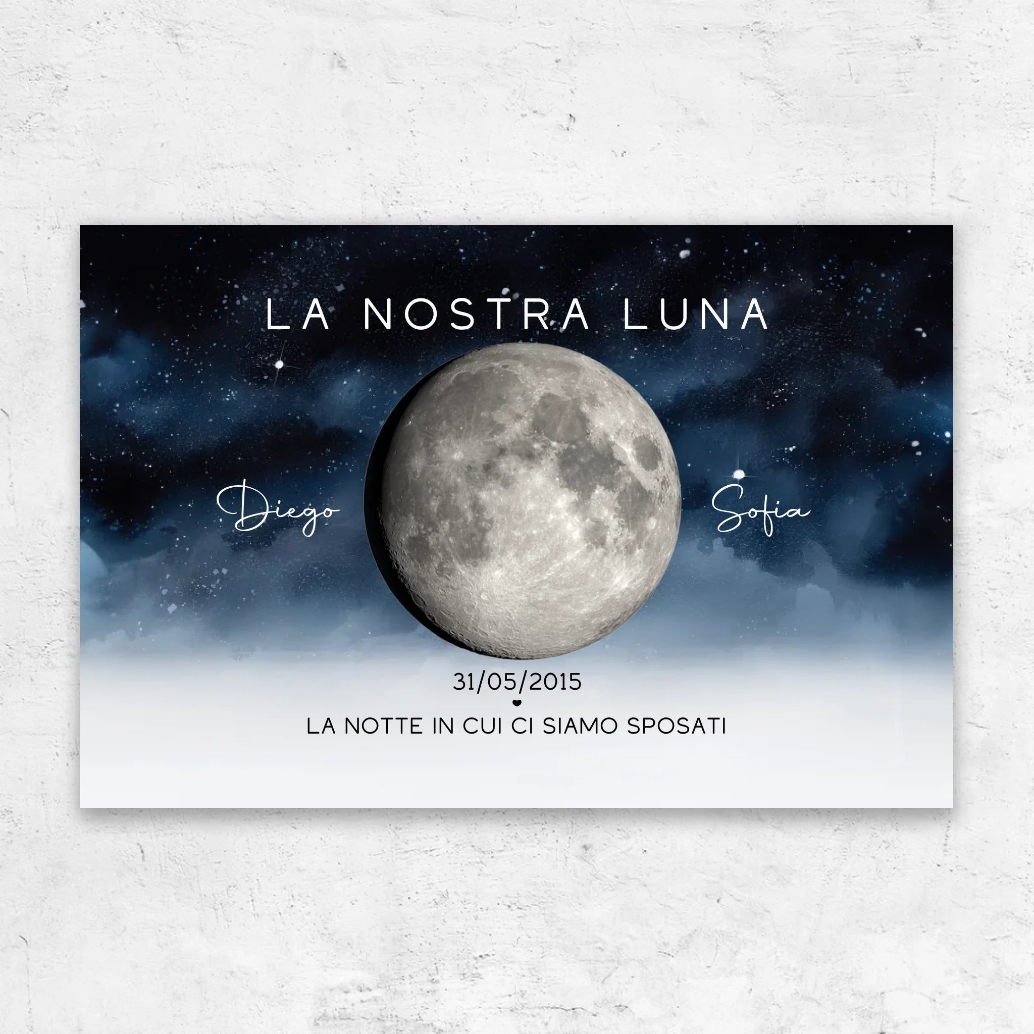 Tela personalizzata “La notte in cui ci siamo sposati”