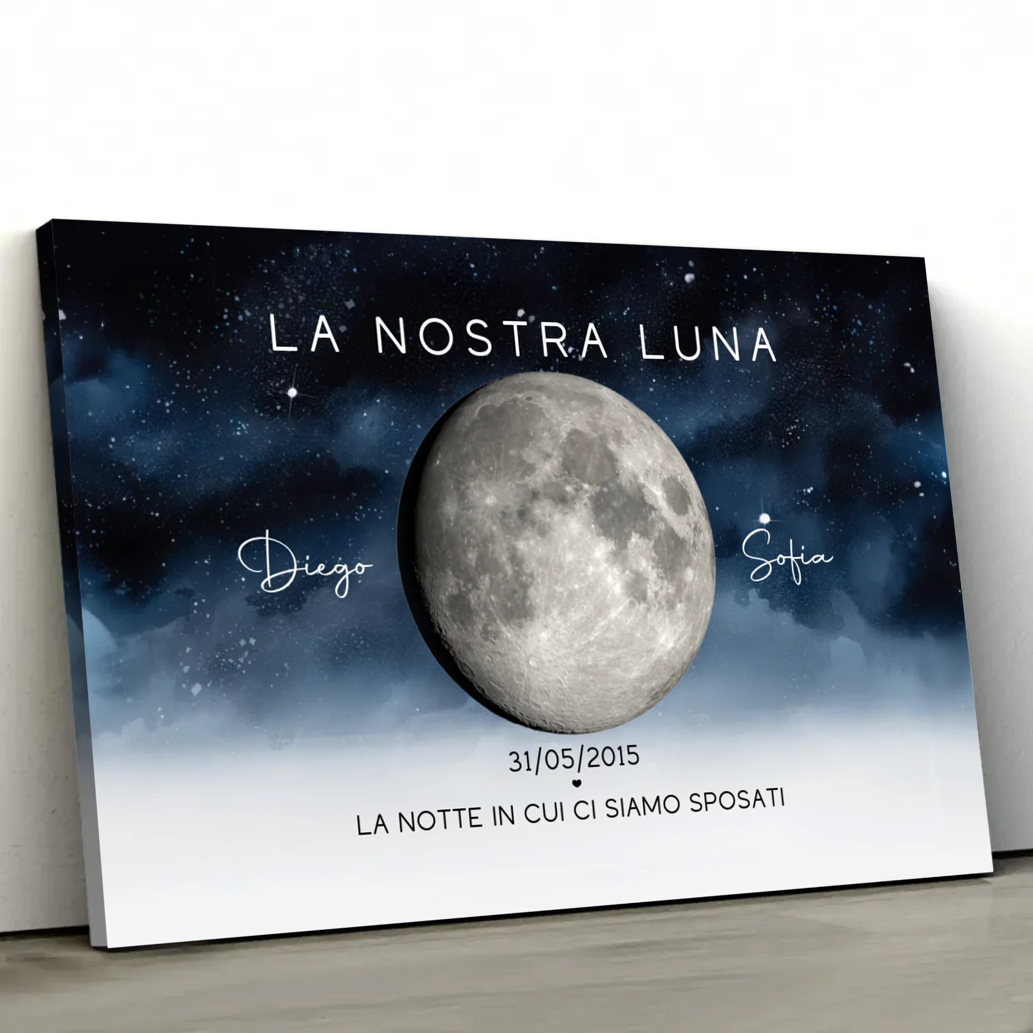 Tela personalizzata “La notte in cui ci siamo sposati”