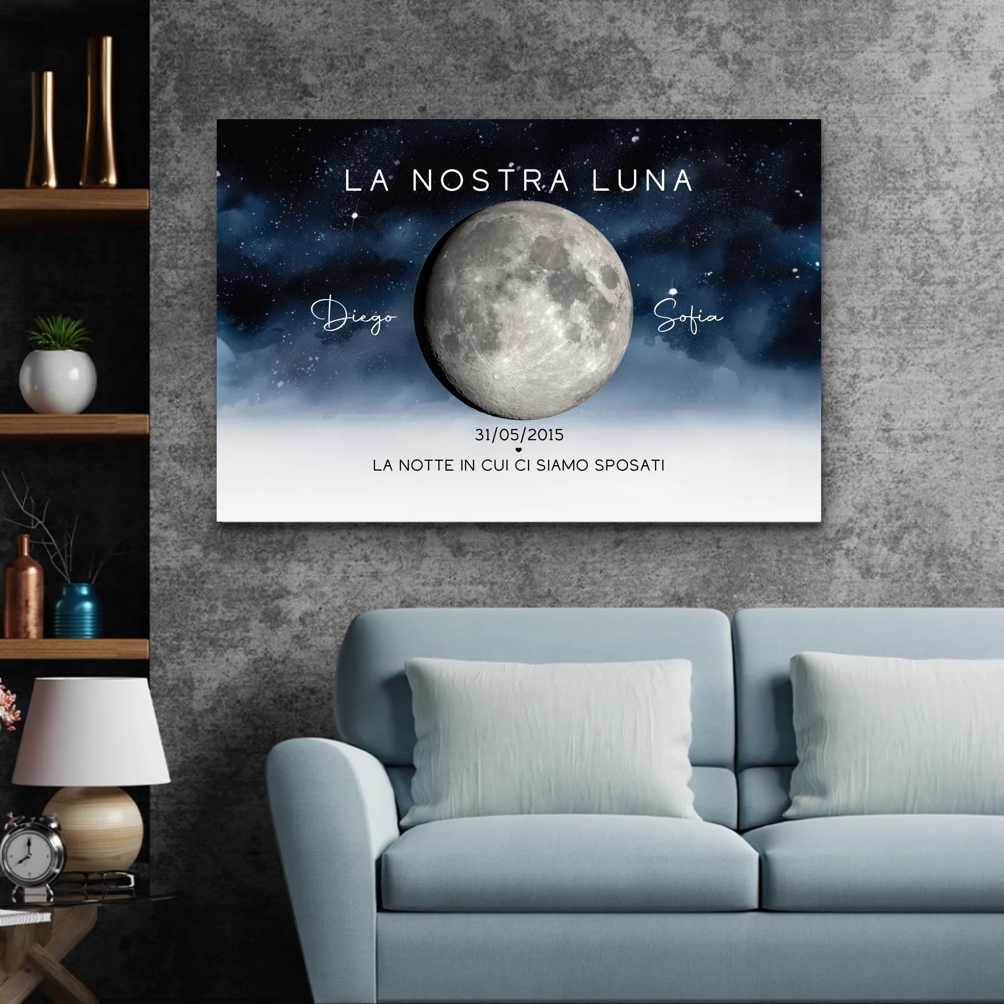 Tela personalizzata “La notte in cui ci siamo sposati”