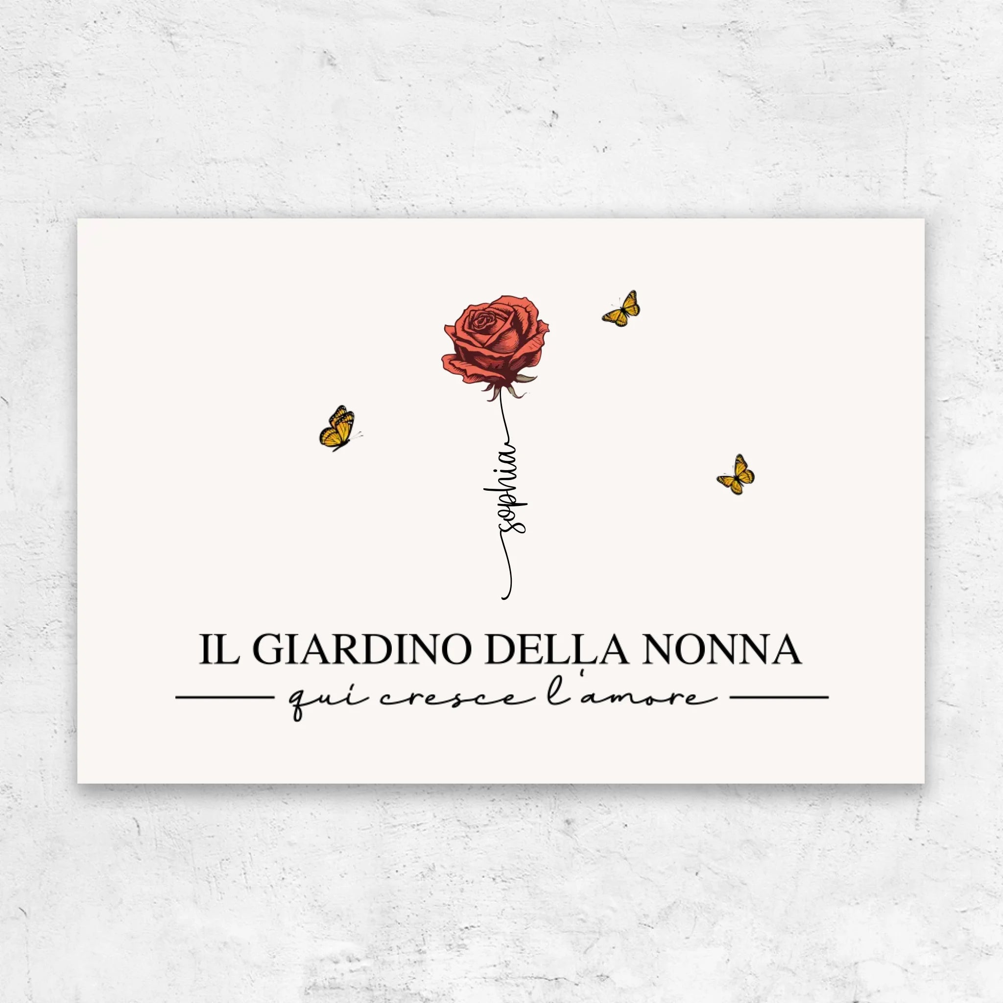 Tela personalizzata “Il giardino della nonna”
