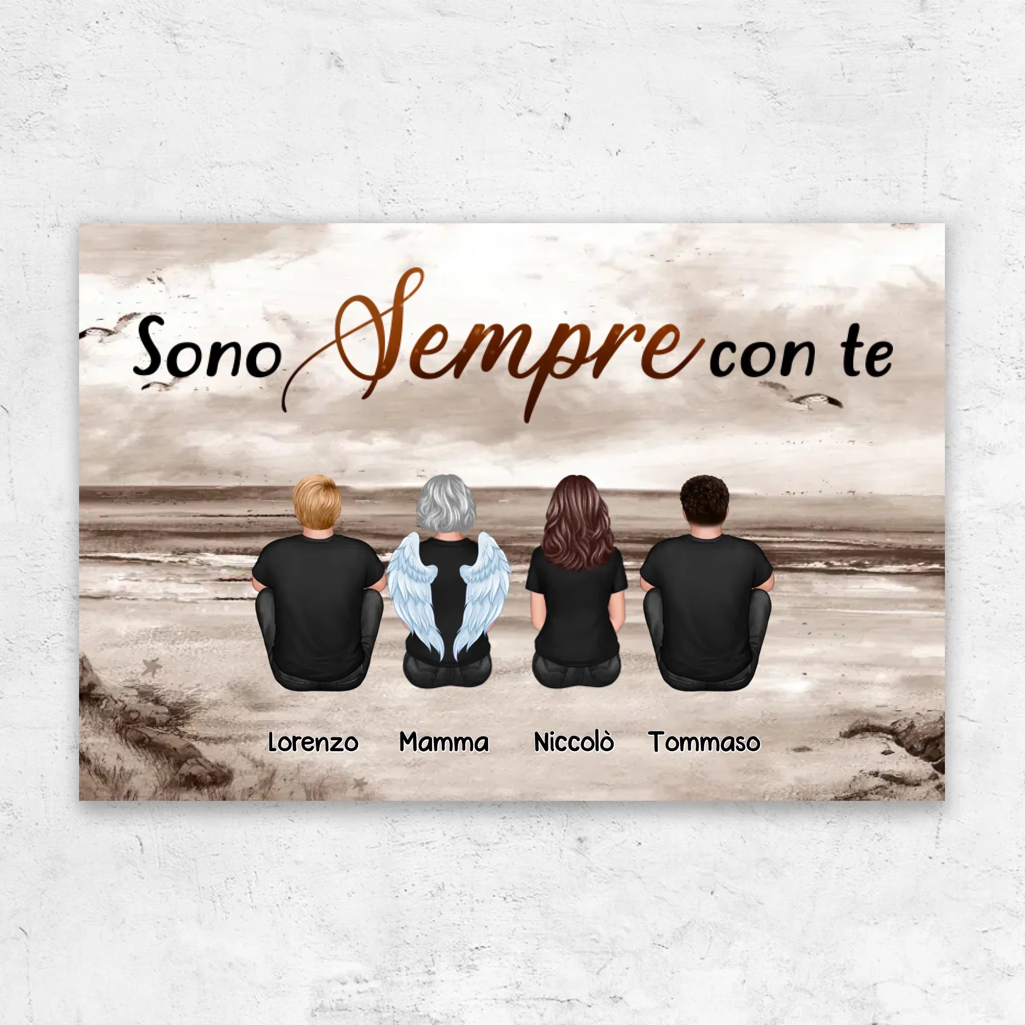 Tela personalizzata "Siamo sempre con te - Familiare scomparso"