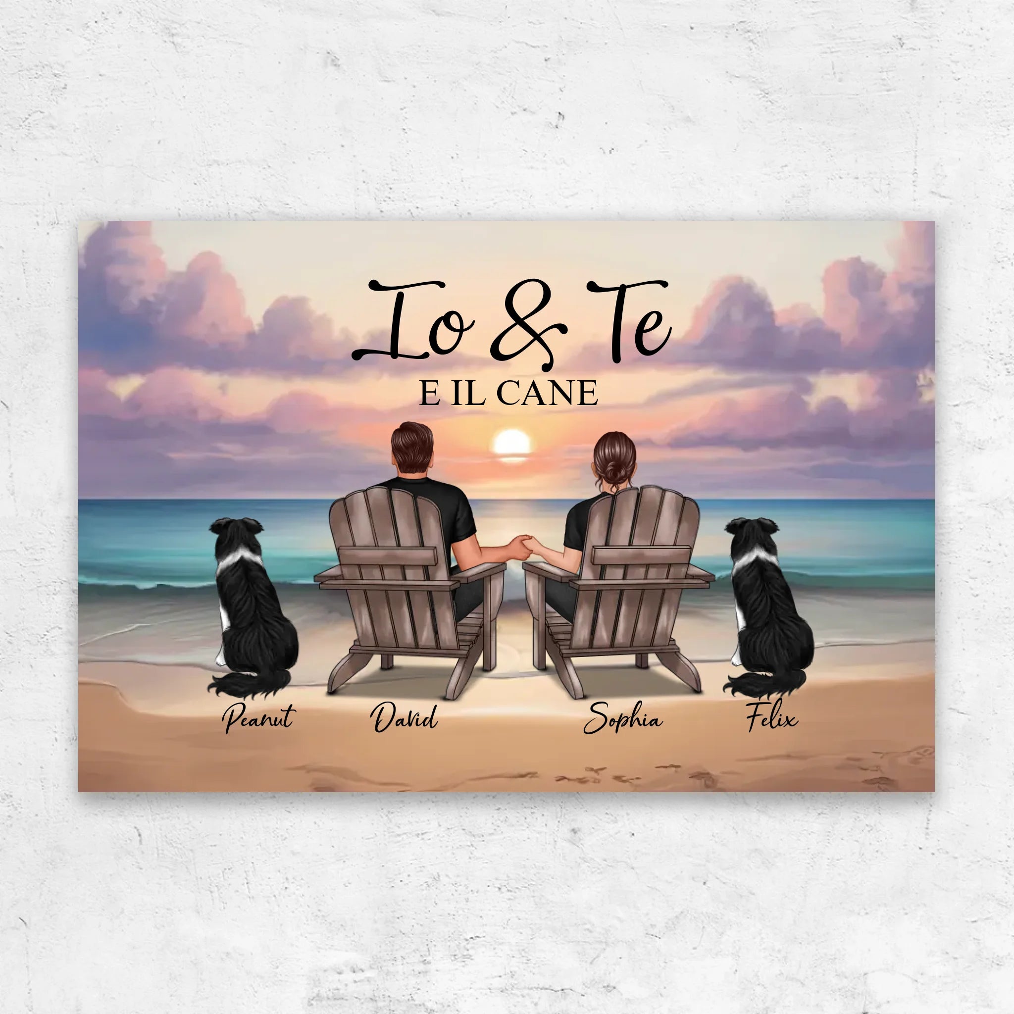 Tela personalizzata “Io, te e il nostro animale domestico”