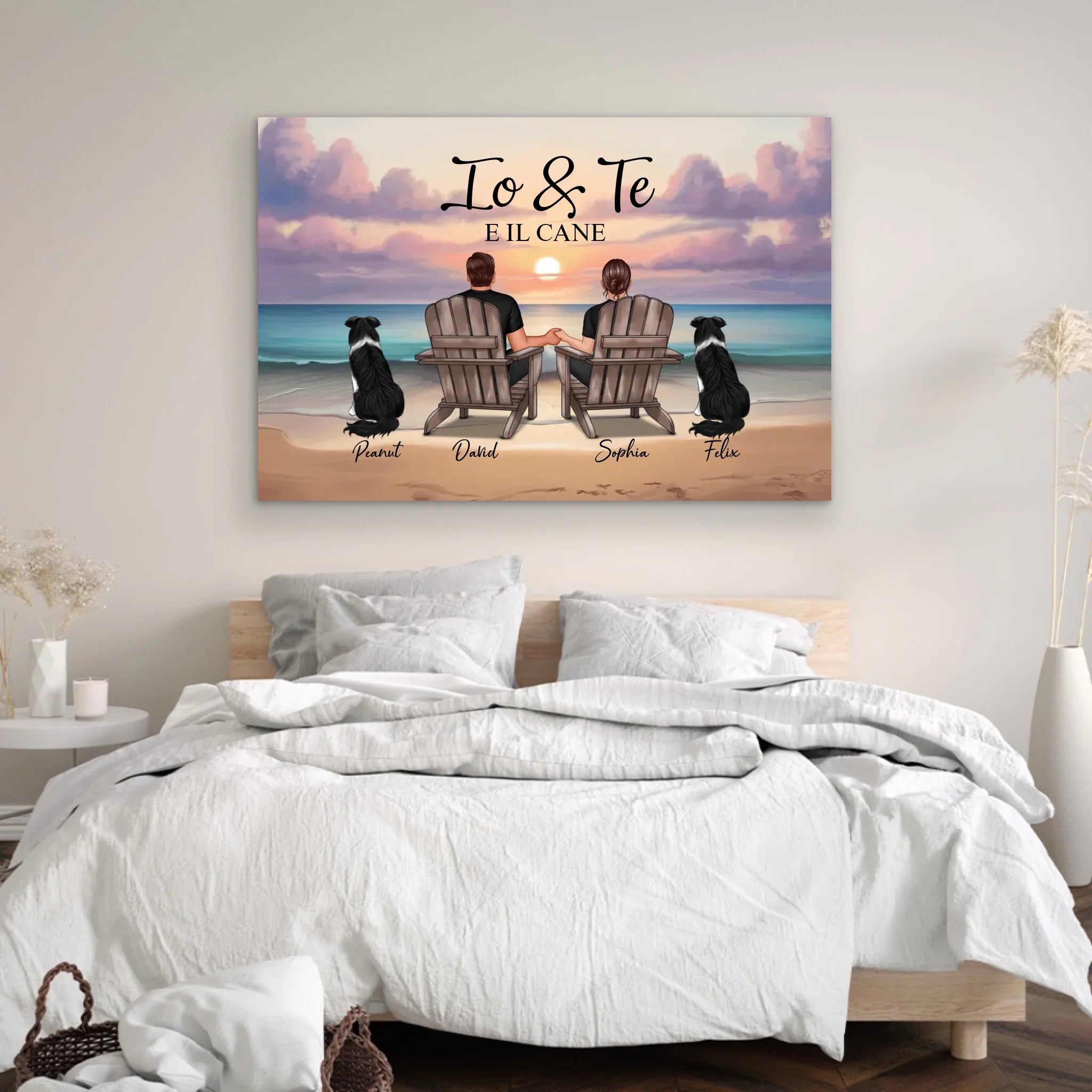 Tela personalizzata “Io, te e il nostro animale domestico”