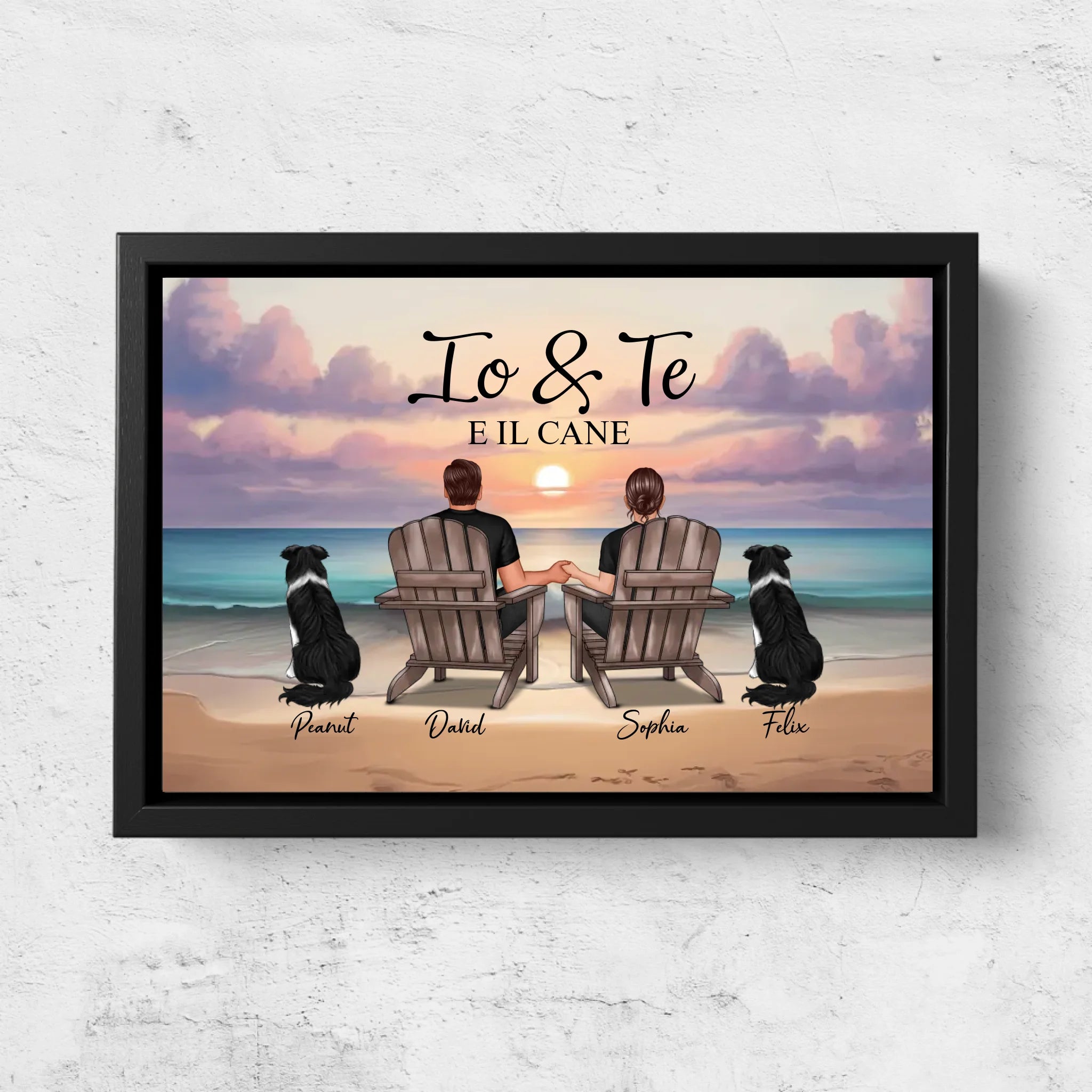 Tela personalizzata “Io, te e il nostro animale domestico”