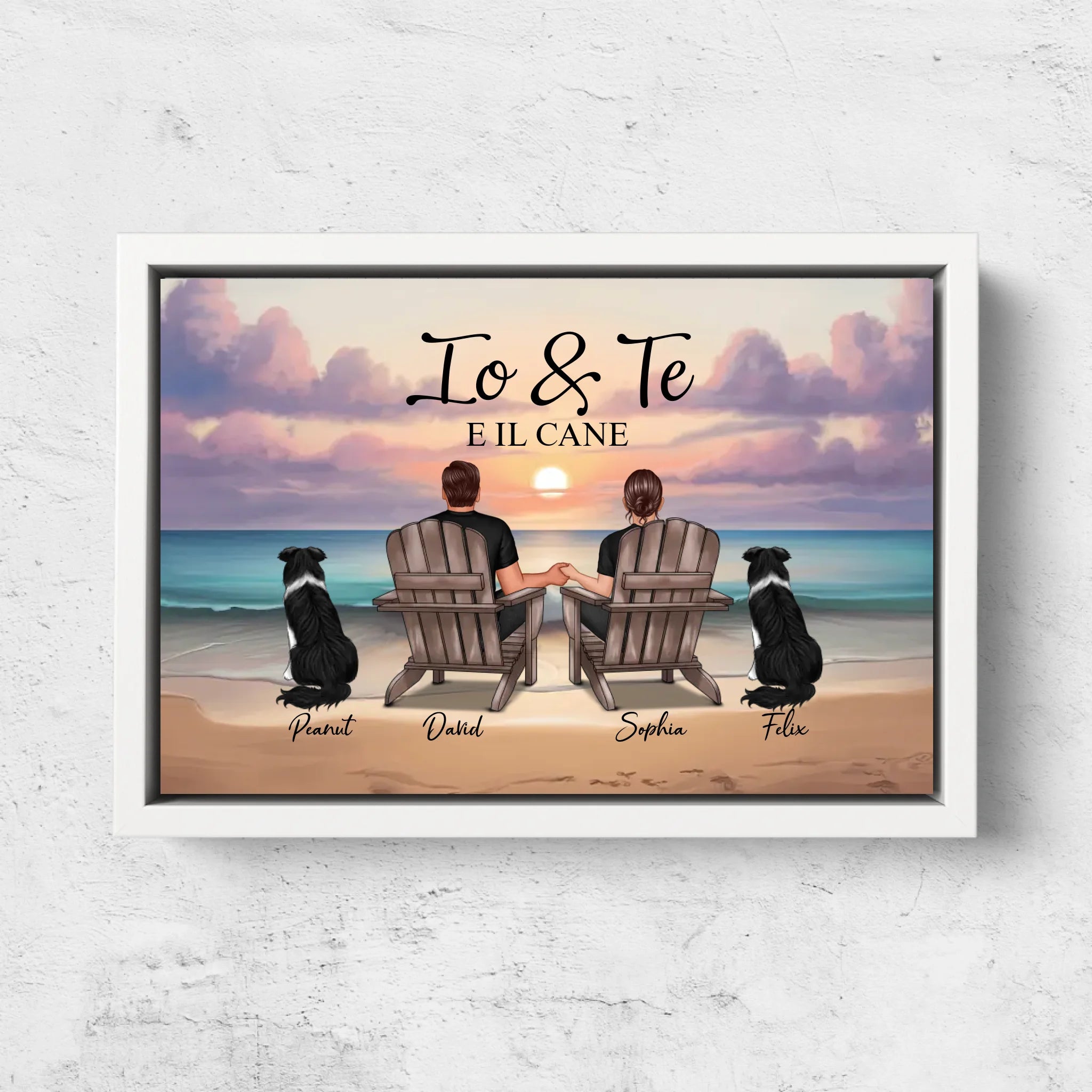 Tela personalizzata “Io, te e il nostro animale domestico”