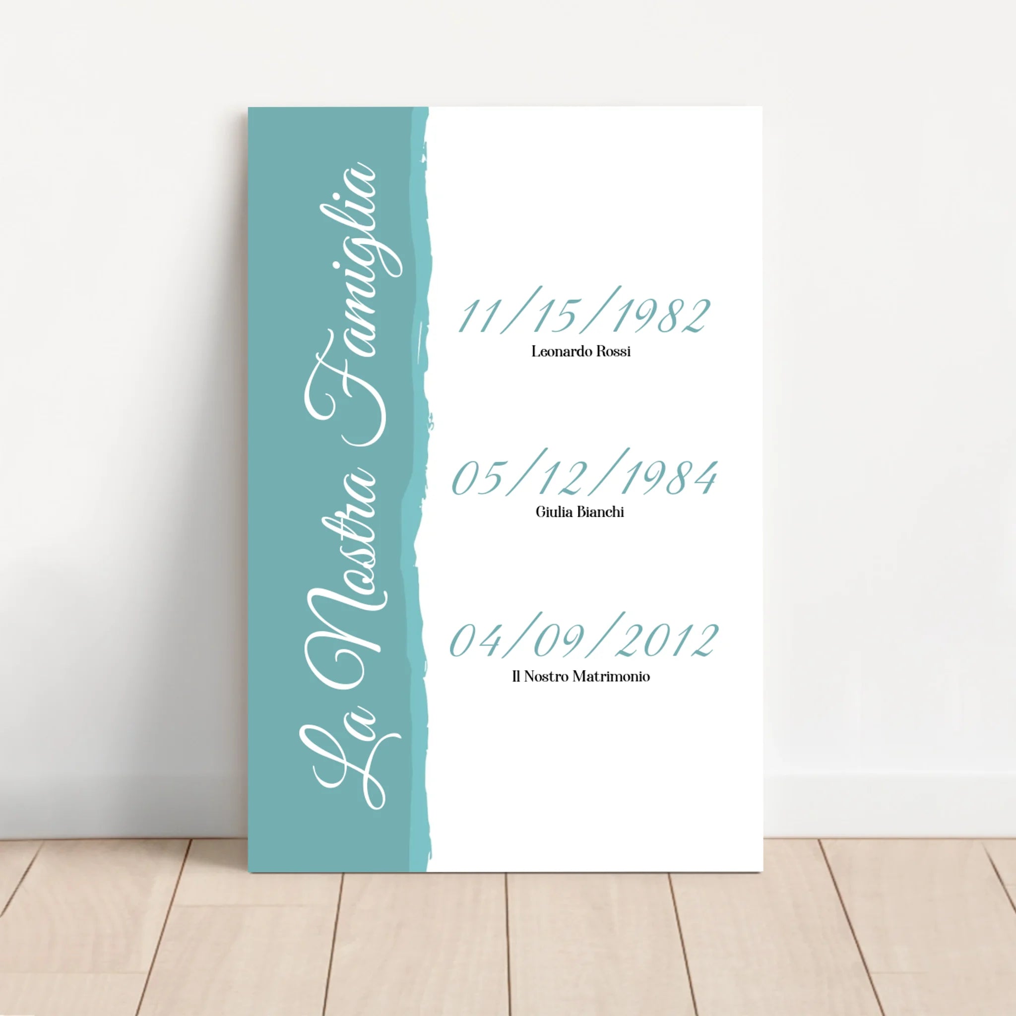 Tela personalizzata "La nostra famiglia - Eventi con data"