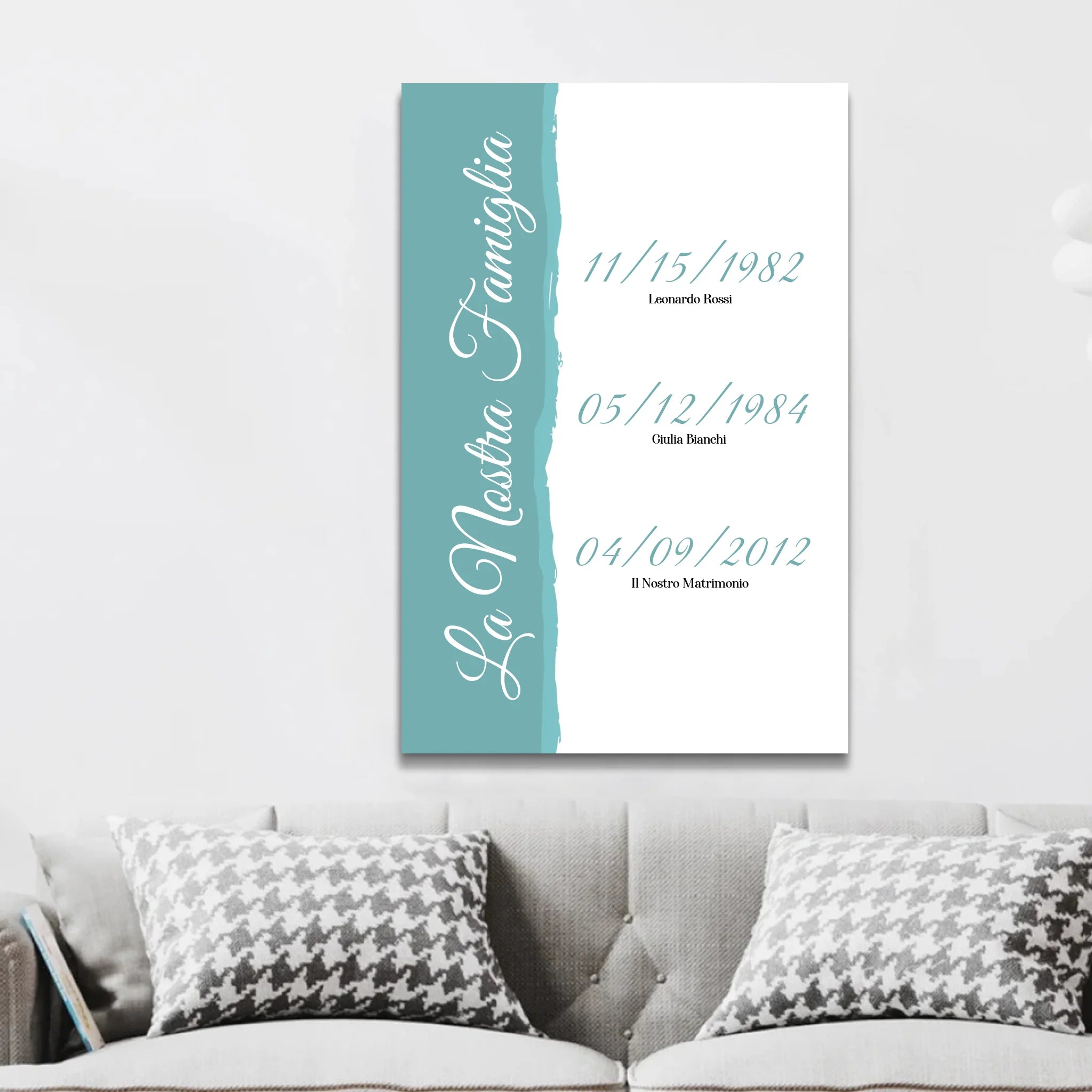 Tela personalizzata "La nostra famiglia - Eventi con data"