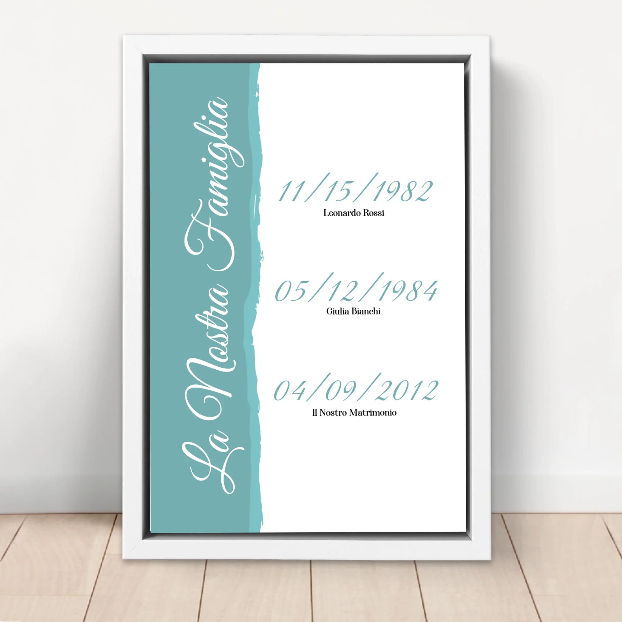 Tela personalizzata "La nostra famiglia - Eventi con data"