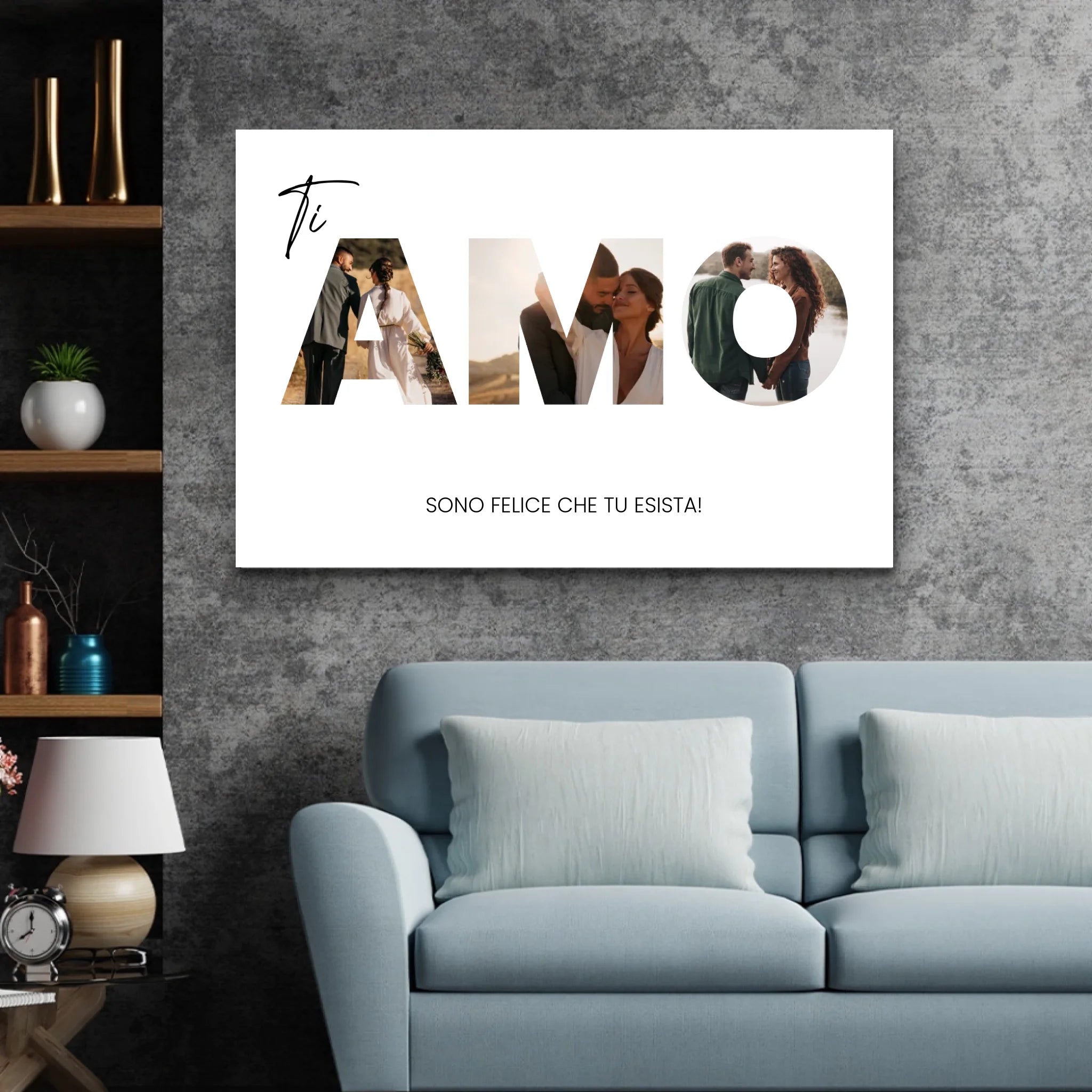 Tela personalizzata “Ti amo - con foto”