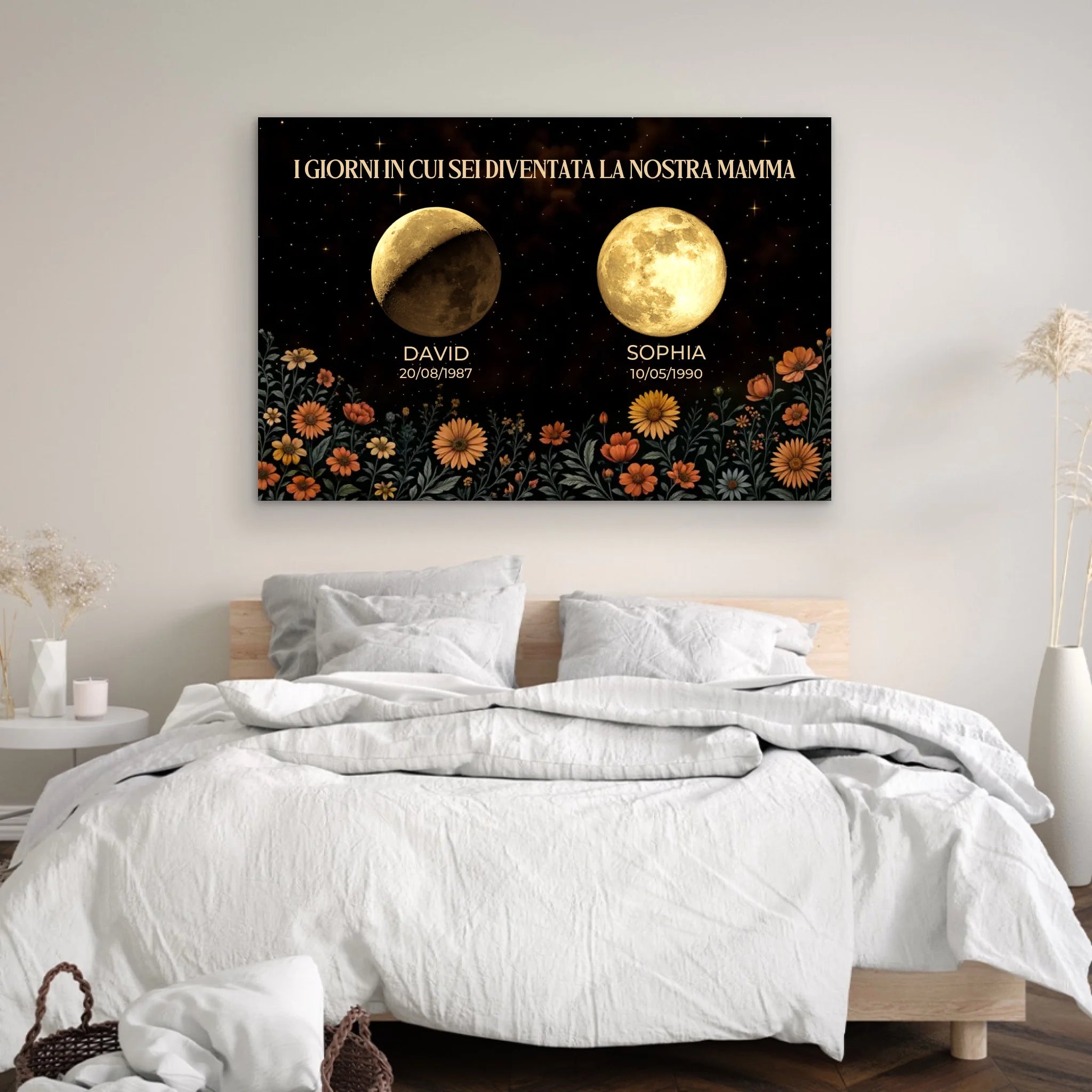 Tela personalizzata “I giorni in cui sei diventata mamma"