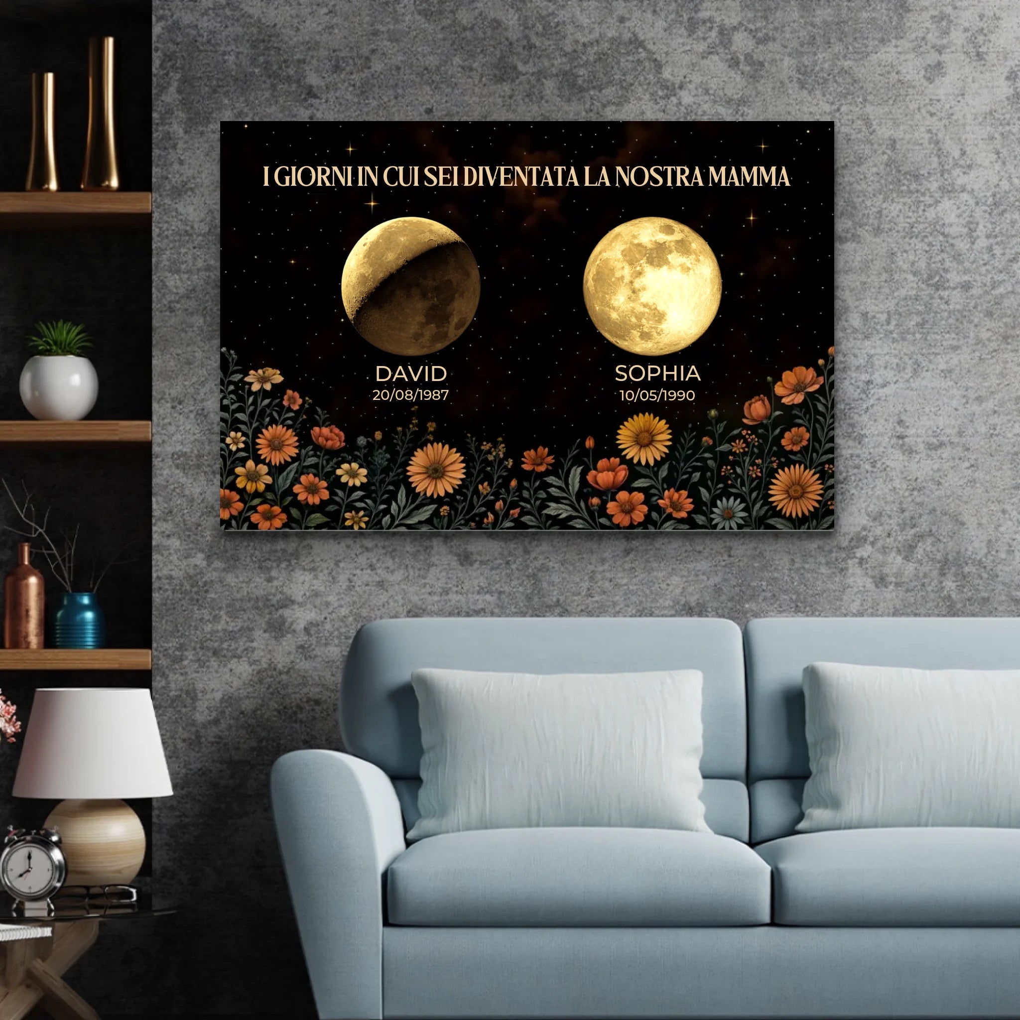 Tela personalizzata “I giorni in cui sei diventata mamma"
