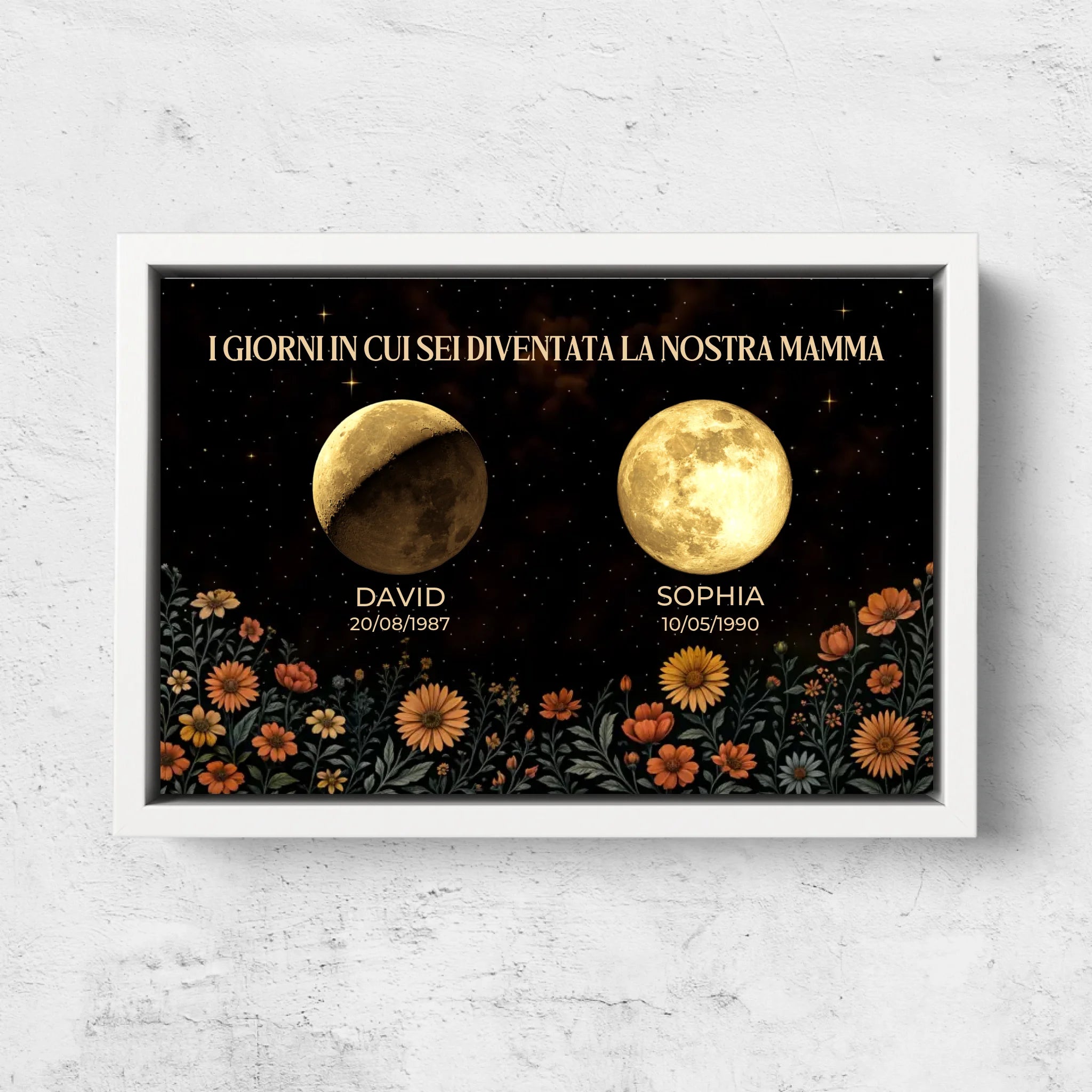 Tela personalizzata “I giorni in cui sei diventata mamma"