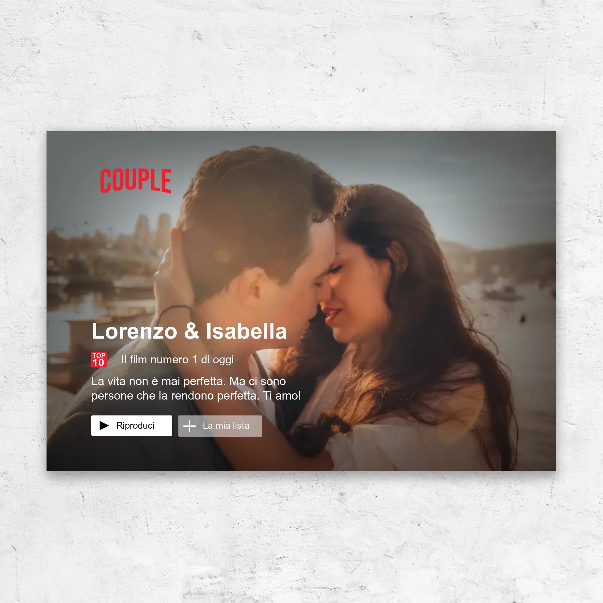 Tela personalizzata “Lovestory"