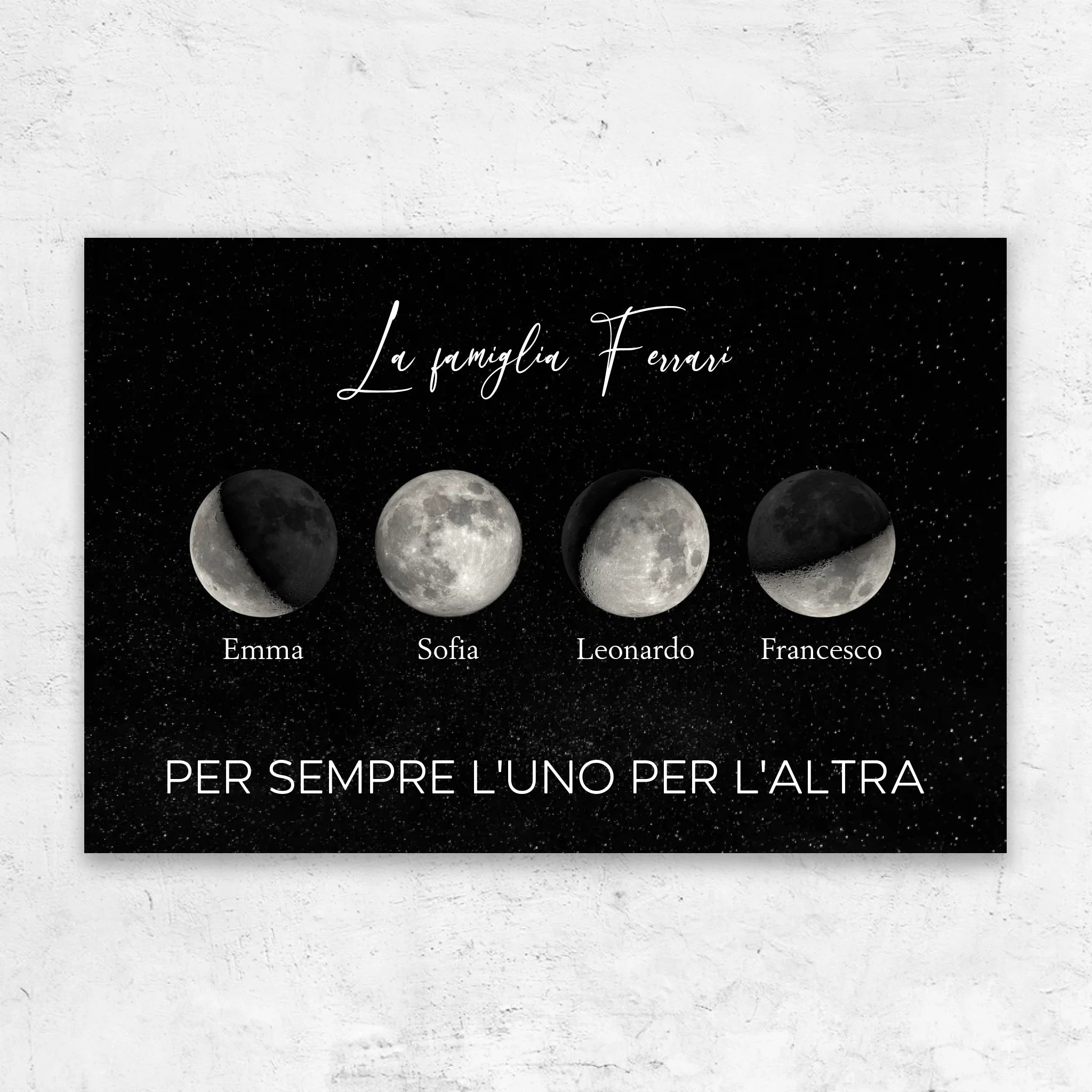 Tela personalizzata "Fasi lunari per famiglie"