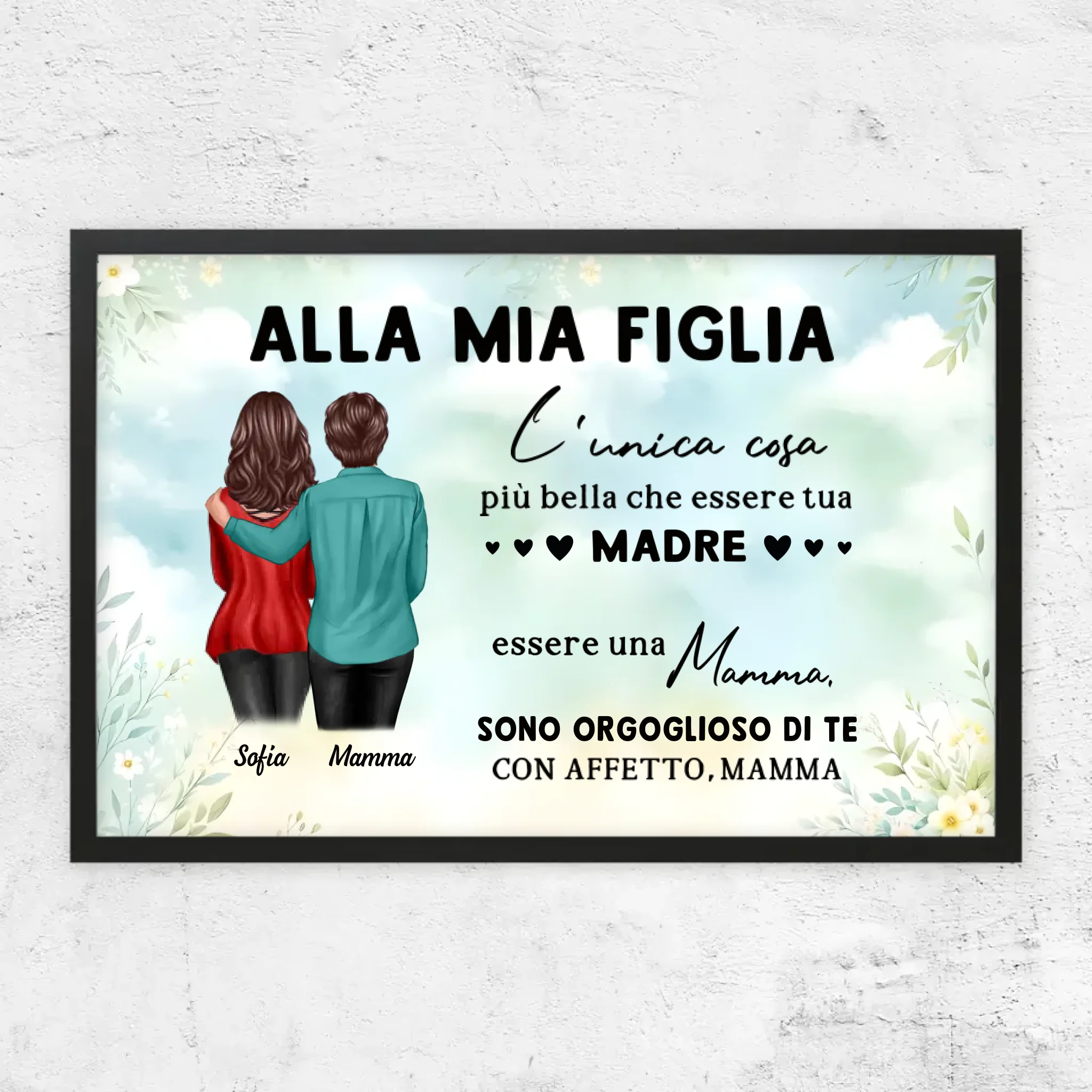 Poster personalizzato "Da mamma a figlia - Regalo per la festa della mamma"