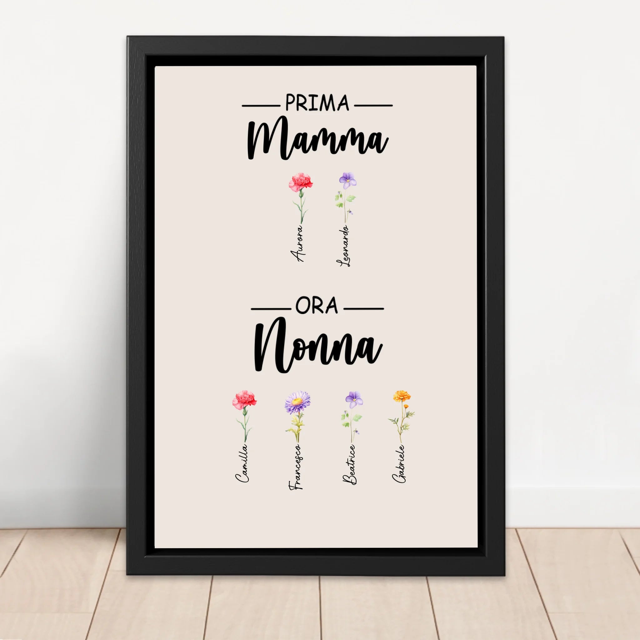 Tela personalizzata "Prima mamma, ora nonna"