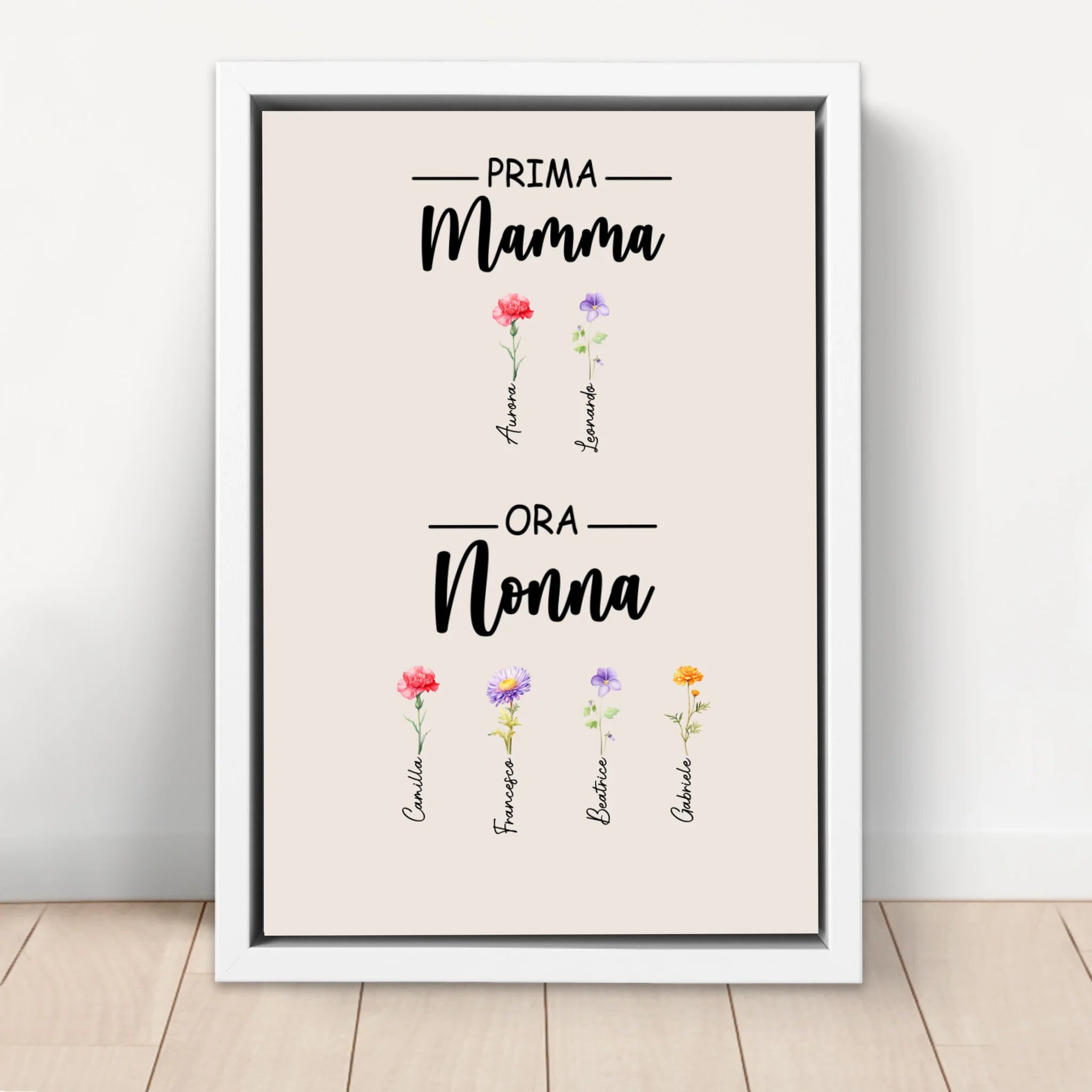 Tela personalizzata "Prima mamma, ora nonna"