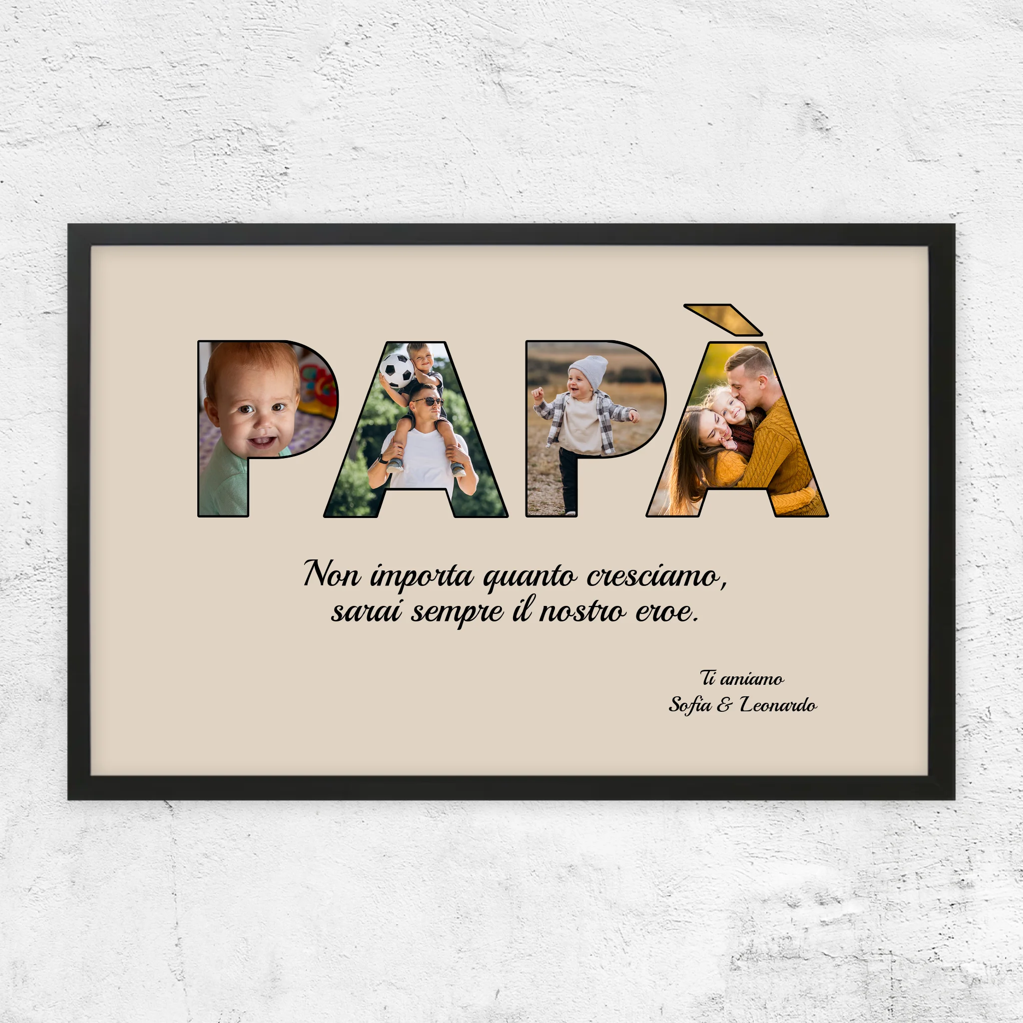 Poster personalizzato “Papà rimane il mio eroe"