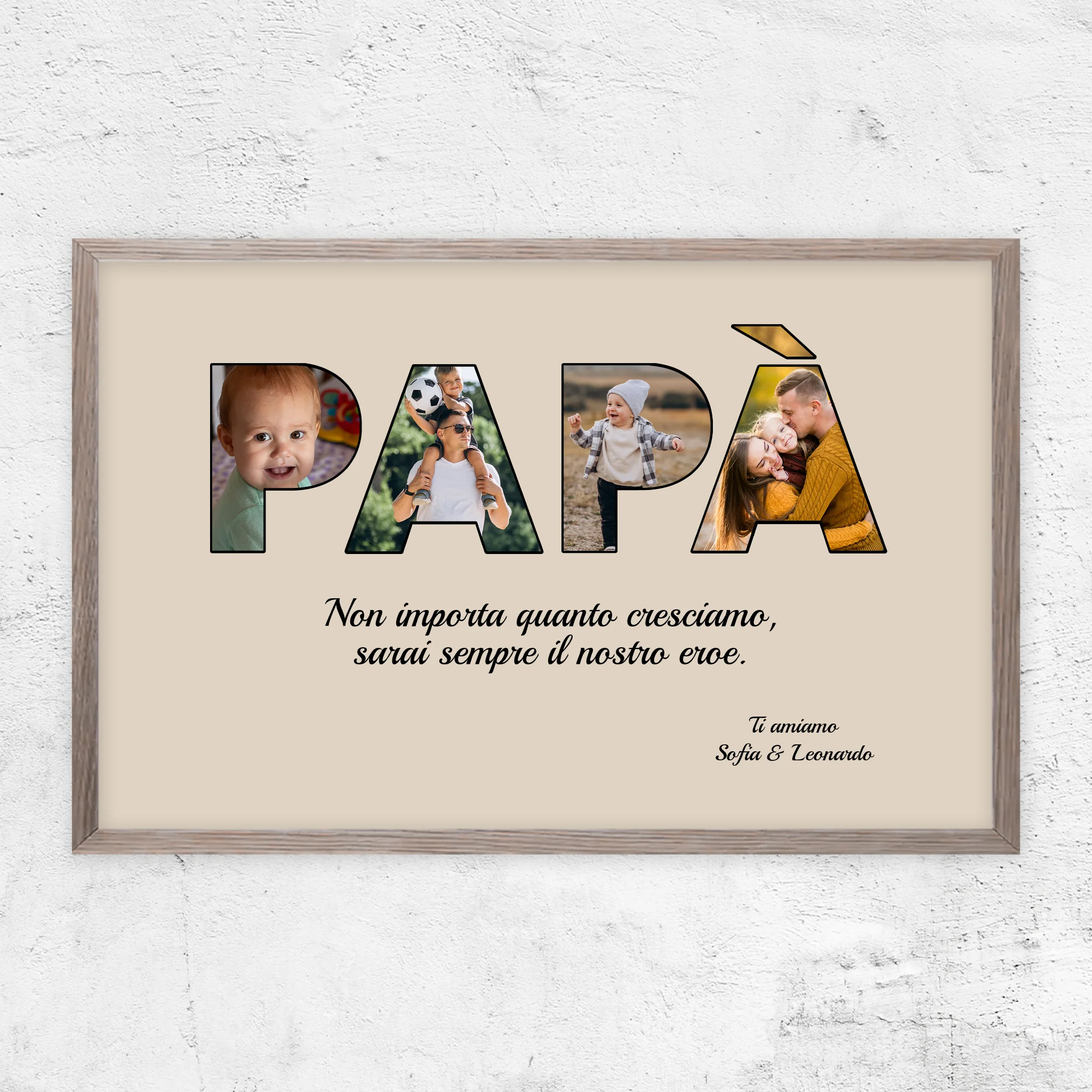 Poster personalizzato “Papà rimane il mio eroe"
