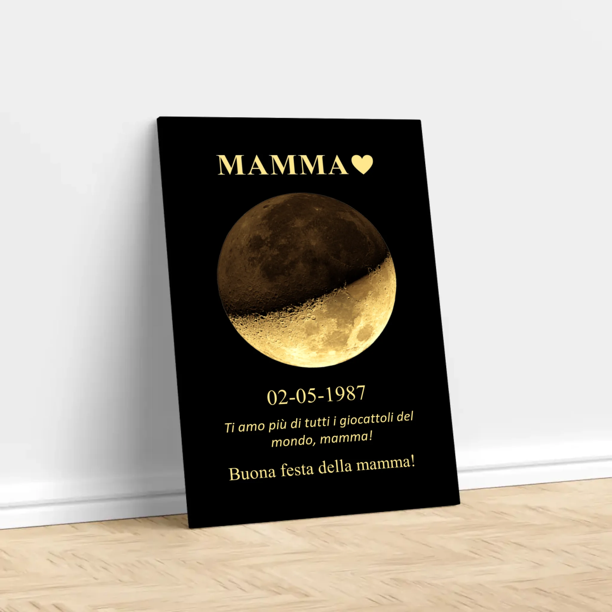 Tela personalizzata “Fasi lunari per mamma e papà”