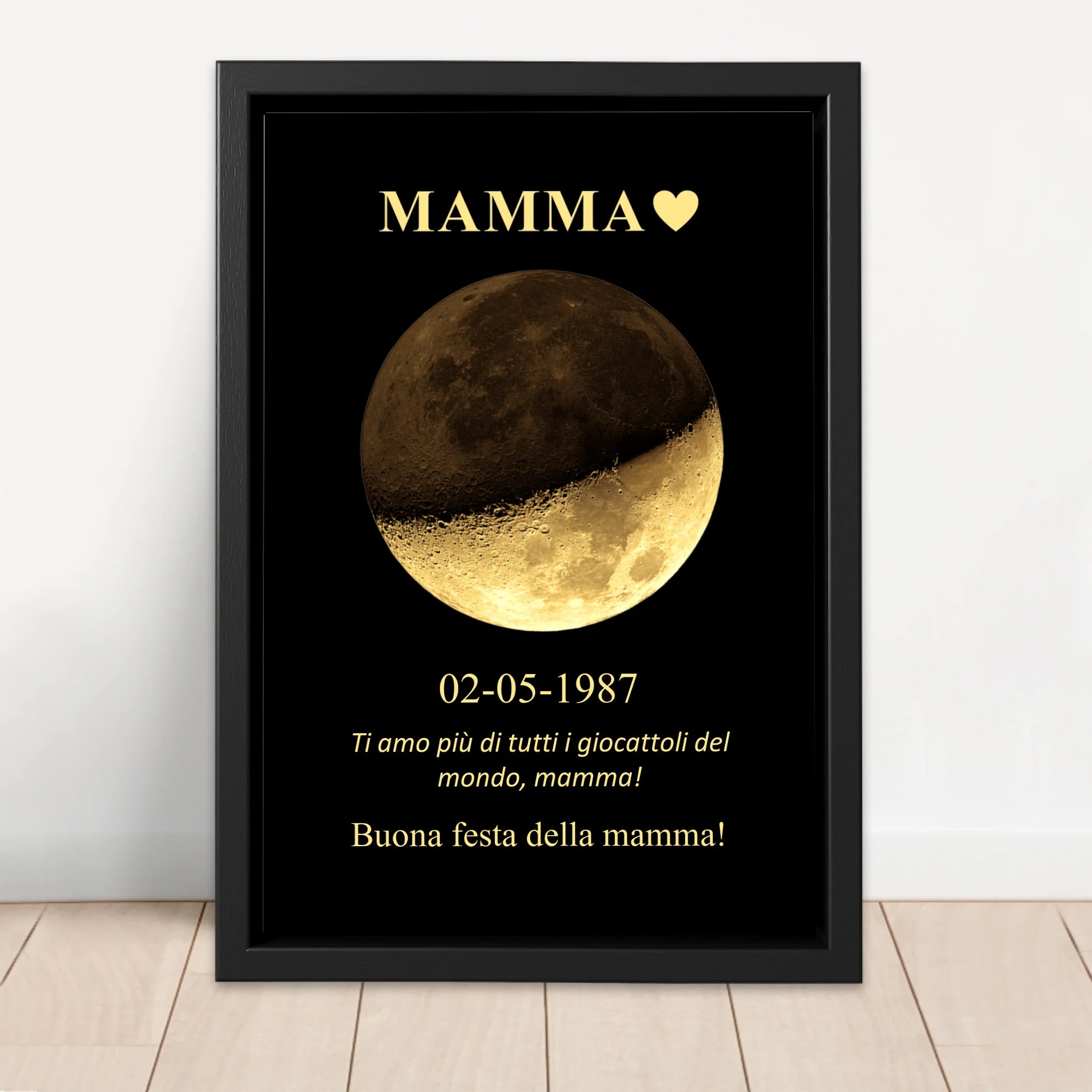 Tela personalizzata “Fasi lunari per mamma e papà”