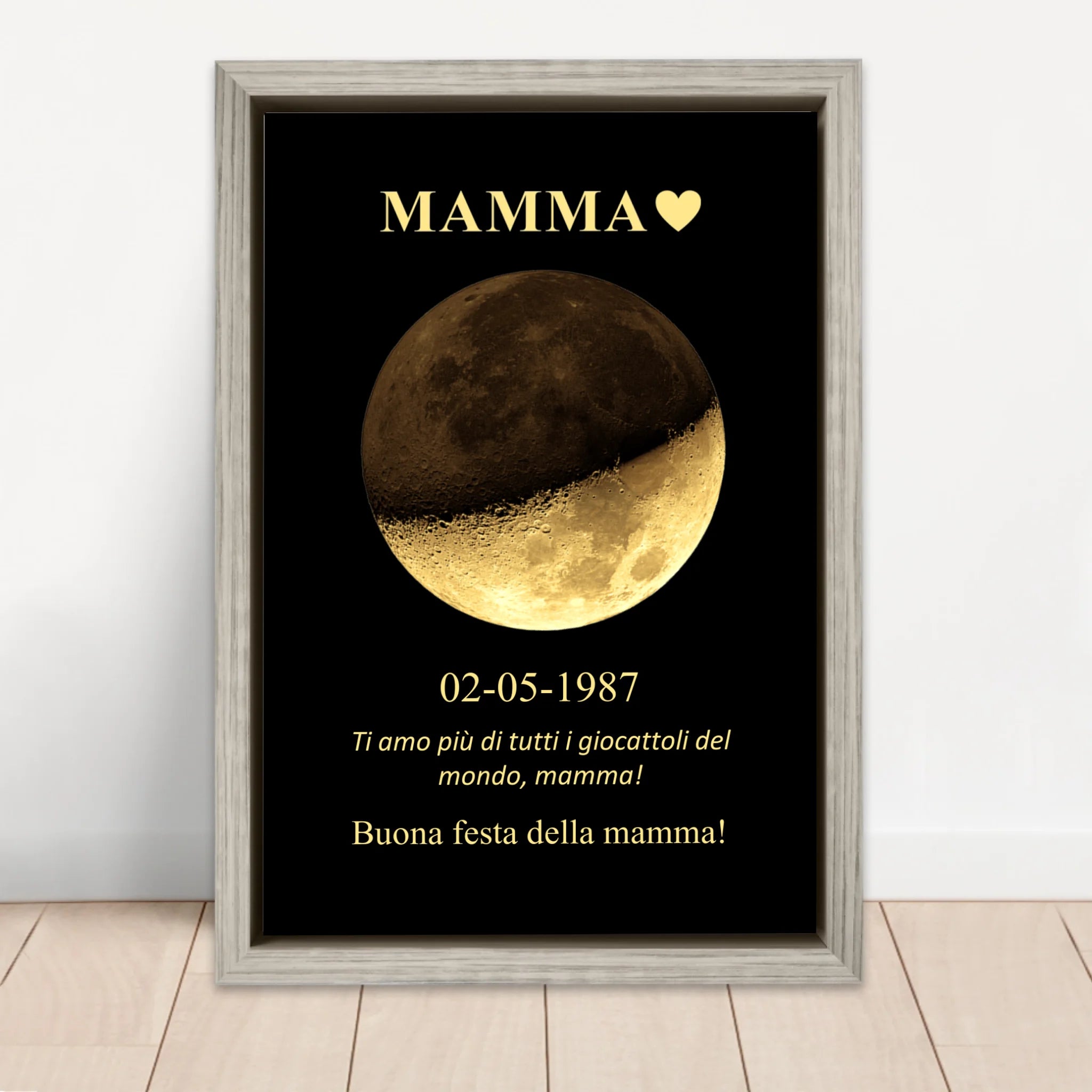 Tela personalizzata “Fasi lunari per mamma e papà”