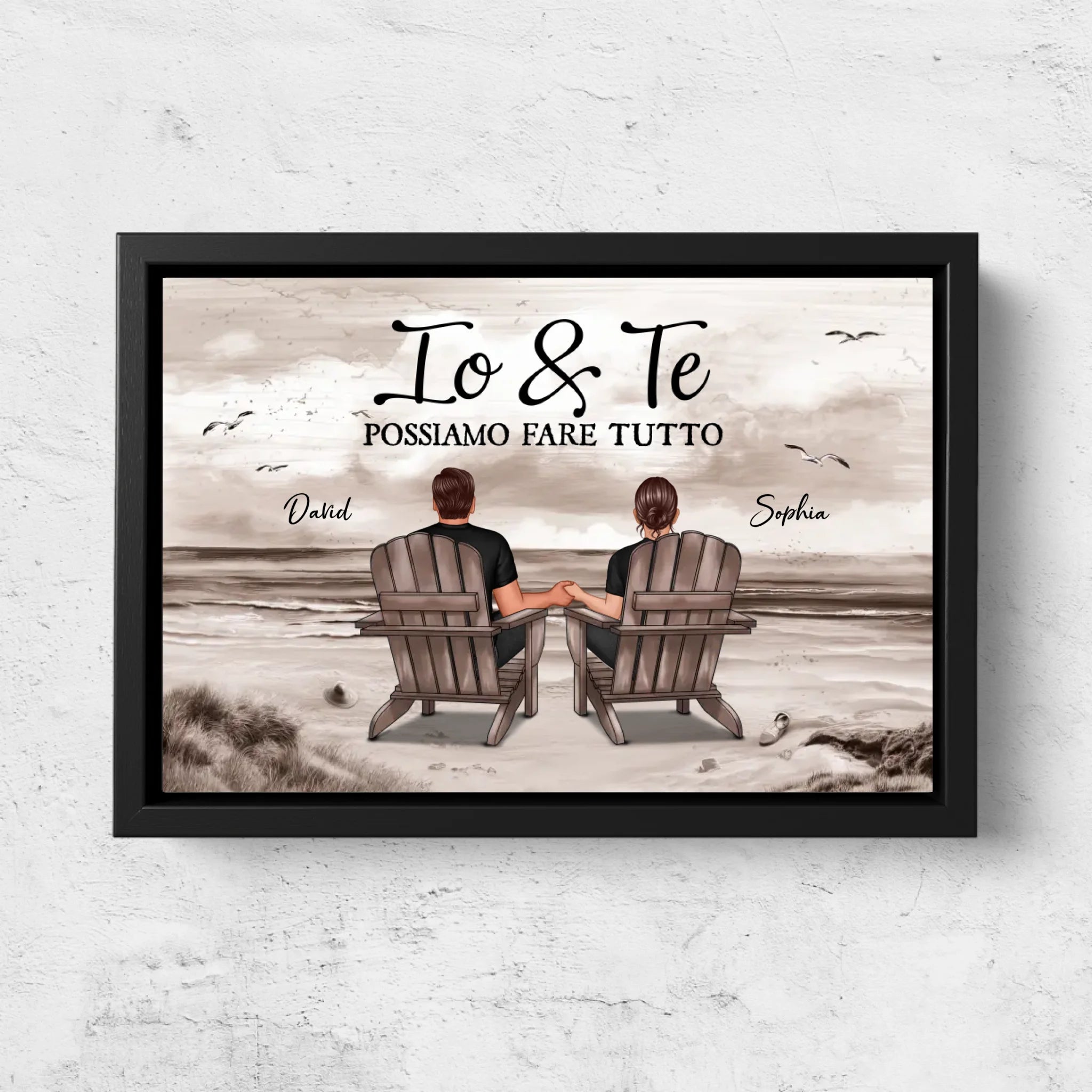 Tela personalizzata “Io e te possiamo fare tutto”
