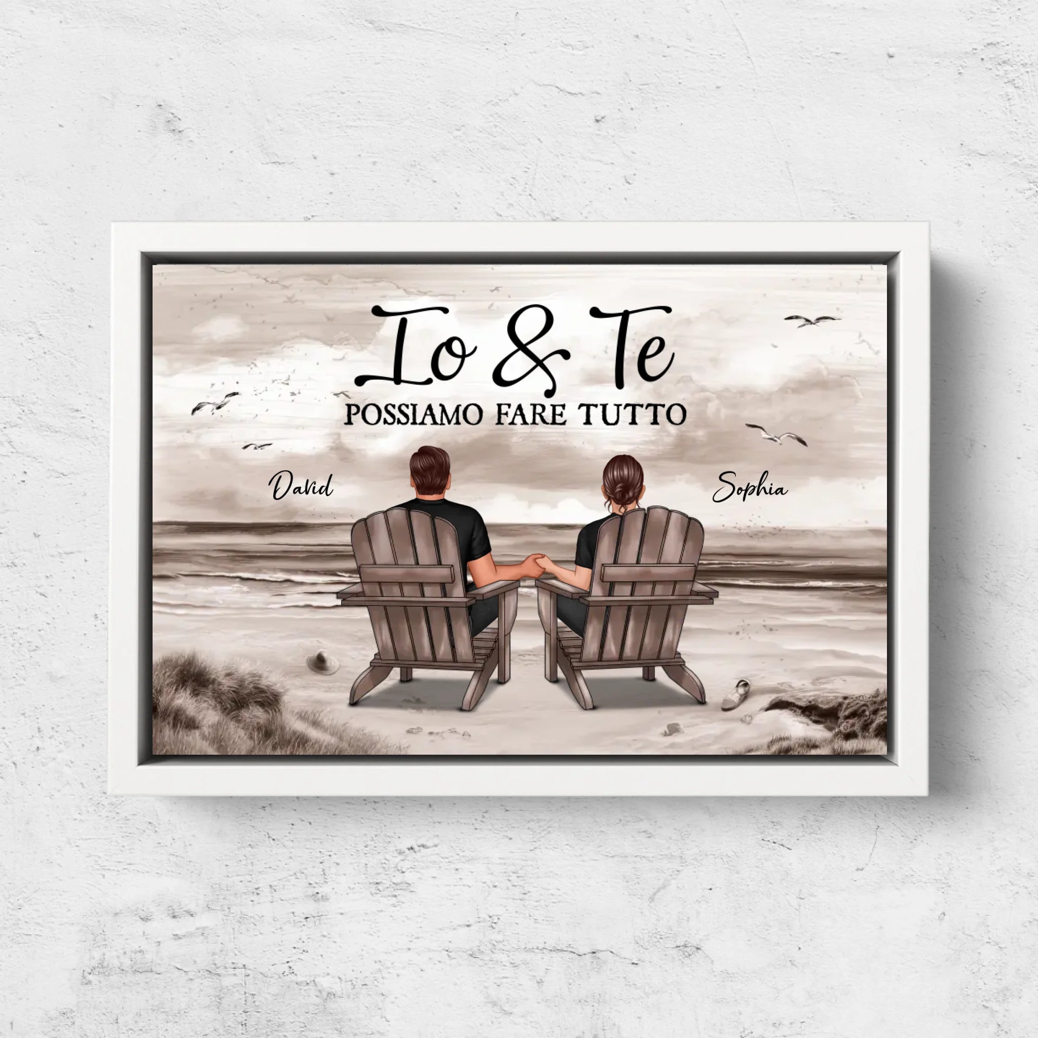 Tela personalizzata “Io e te possiamo fare tutto”