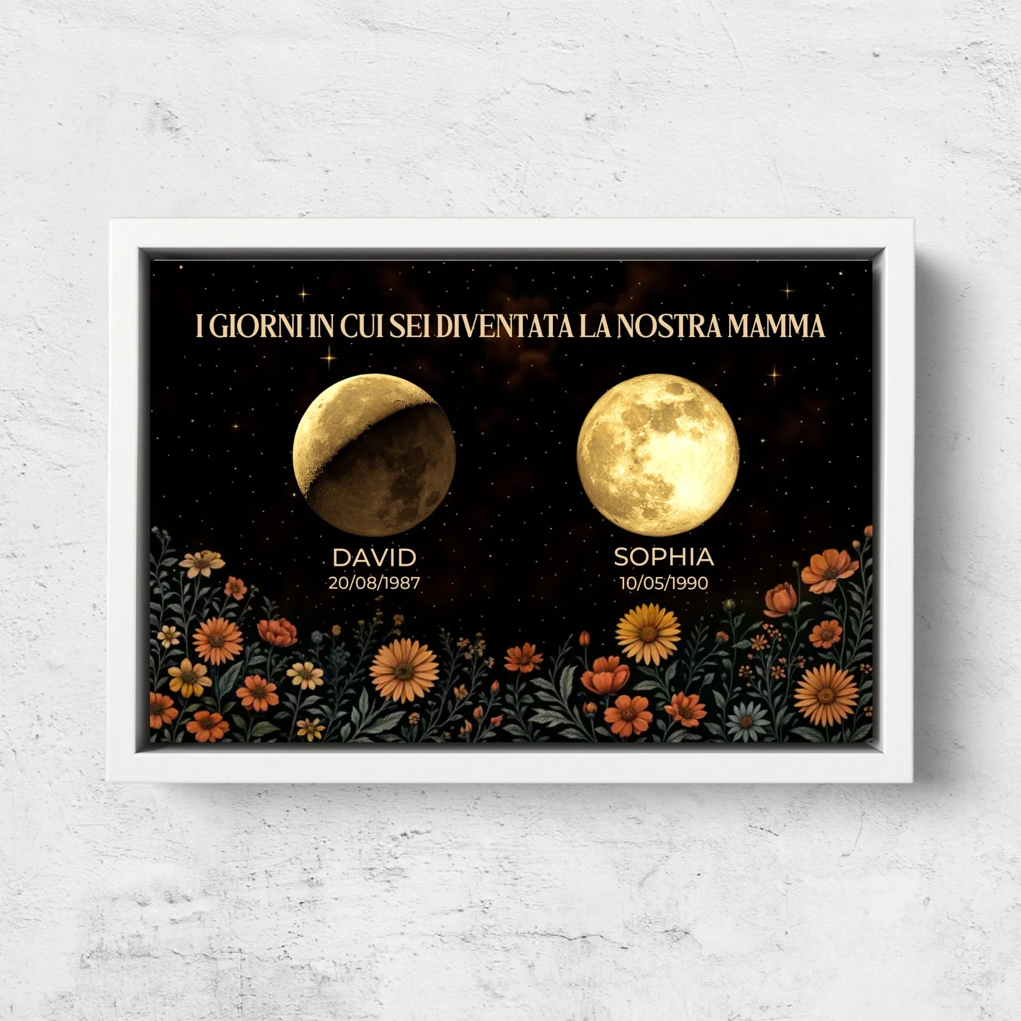 Tela personalizzata “I giorni in cui sei diventata mamma"