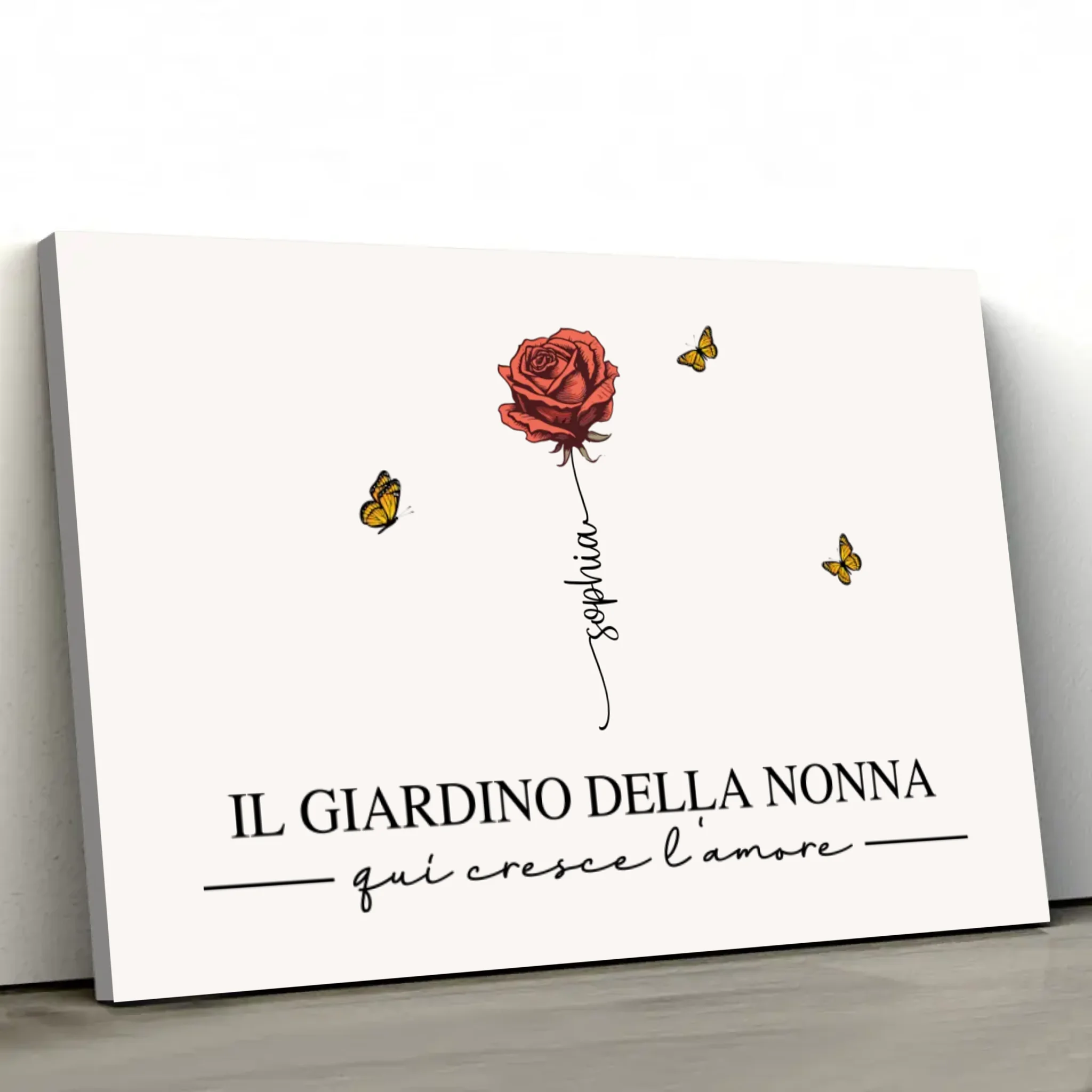 Tela personalizzata “Il giardino della nonna”