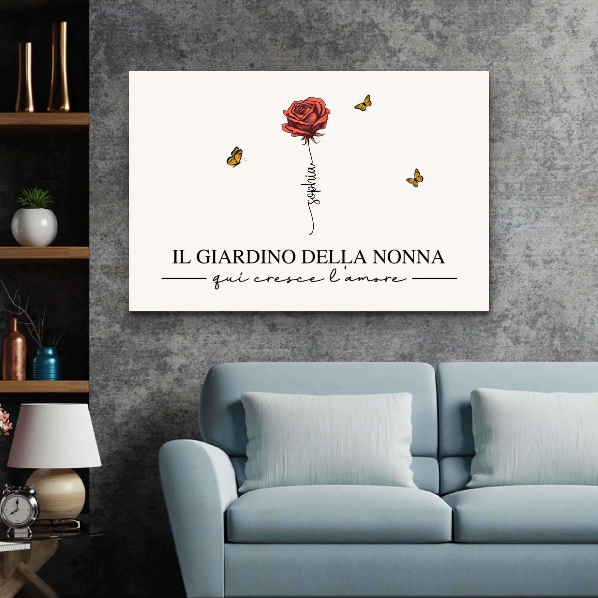 Tela personalizzata “Il giardino della nonna”